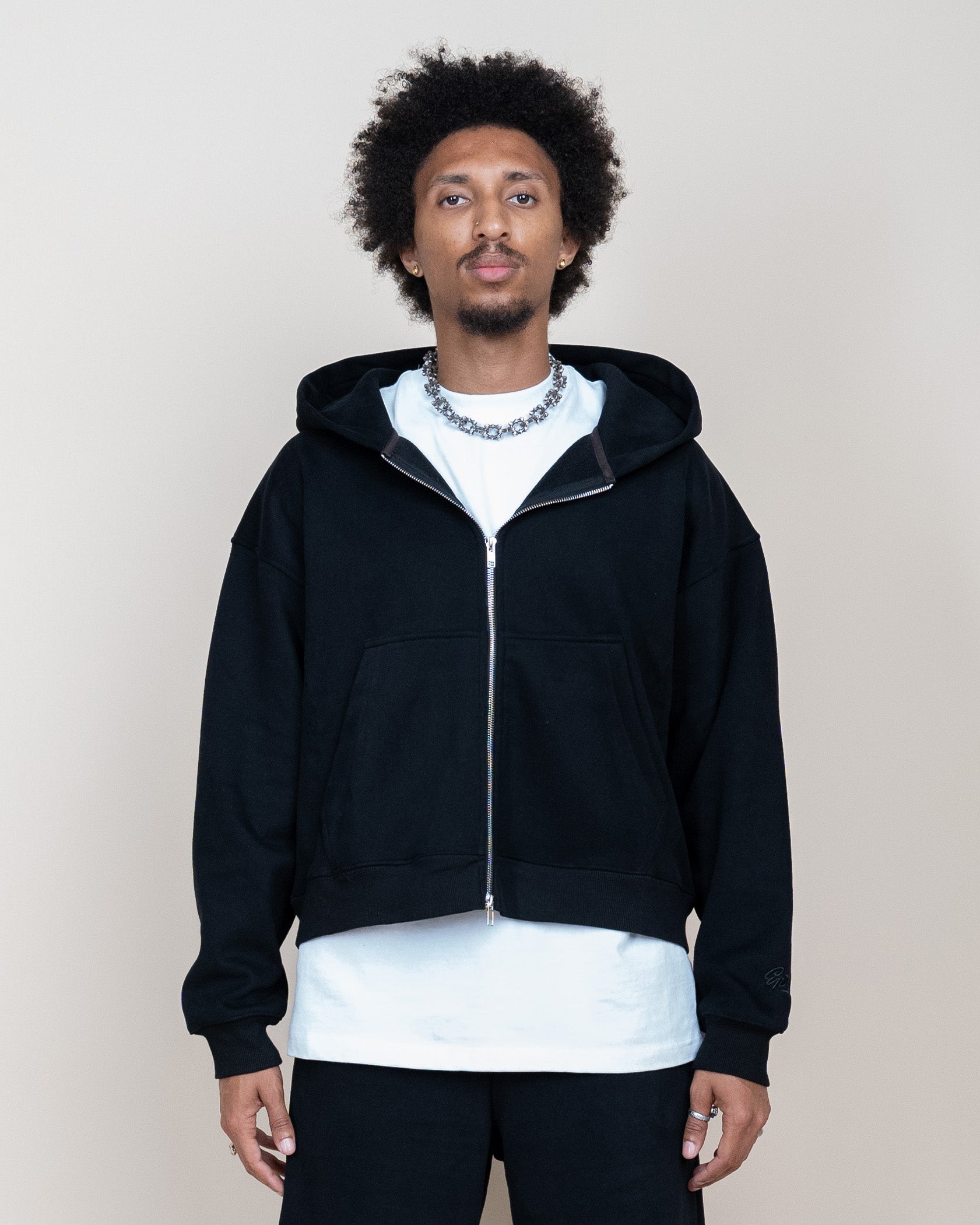 EPTM PERFECT ZIP UP HOODIE - BLACK