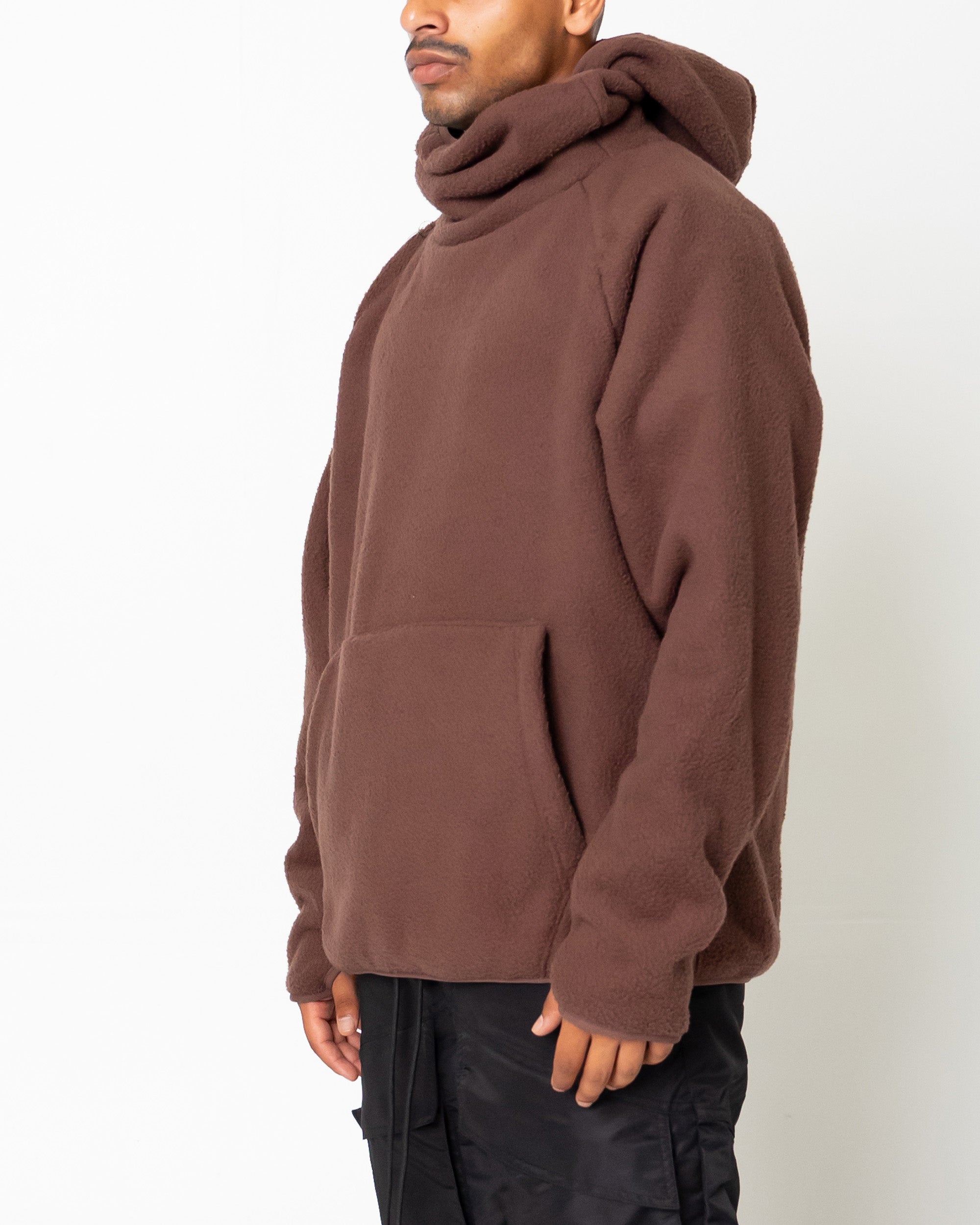 EPTM Balaclava Sherpa Hoodie - Brown