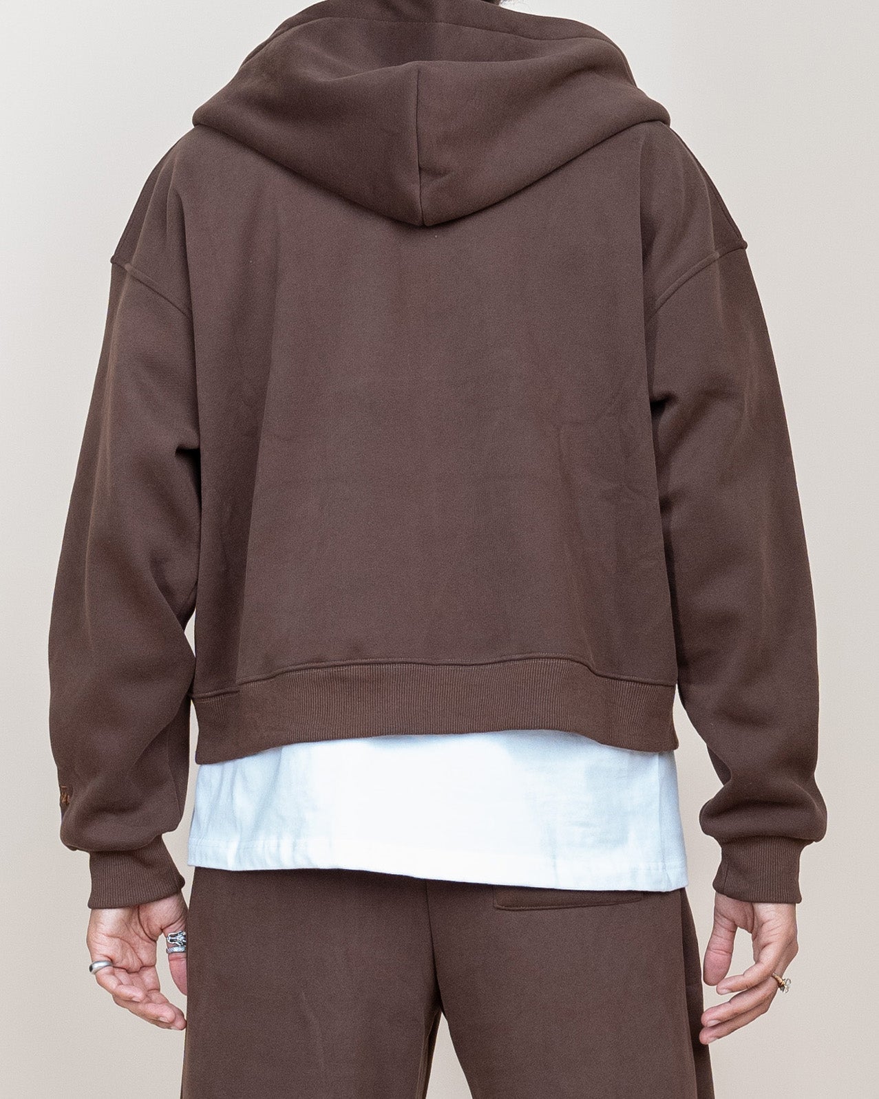 EPTM PERFECT ZIP UP HOODIE - BROWN