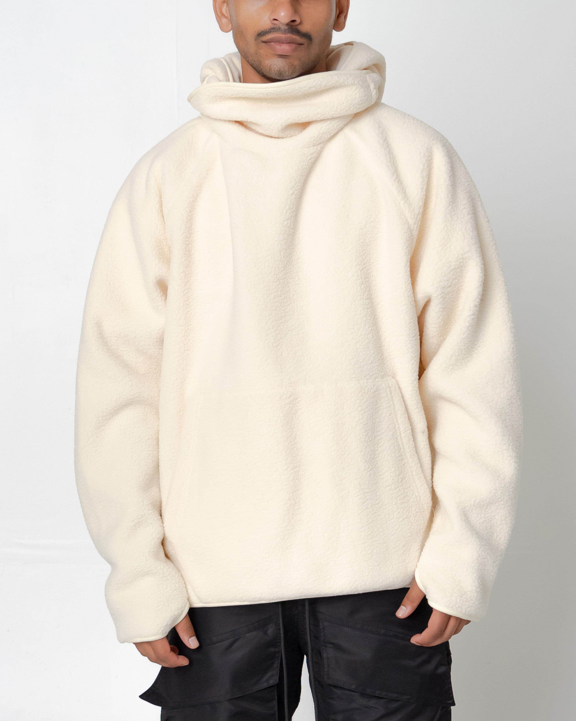 EPTM Balaclava Sherpa Hoodie - Cream