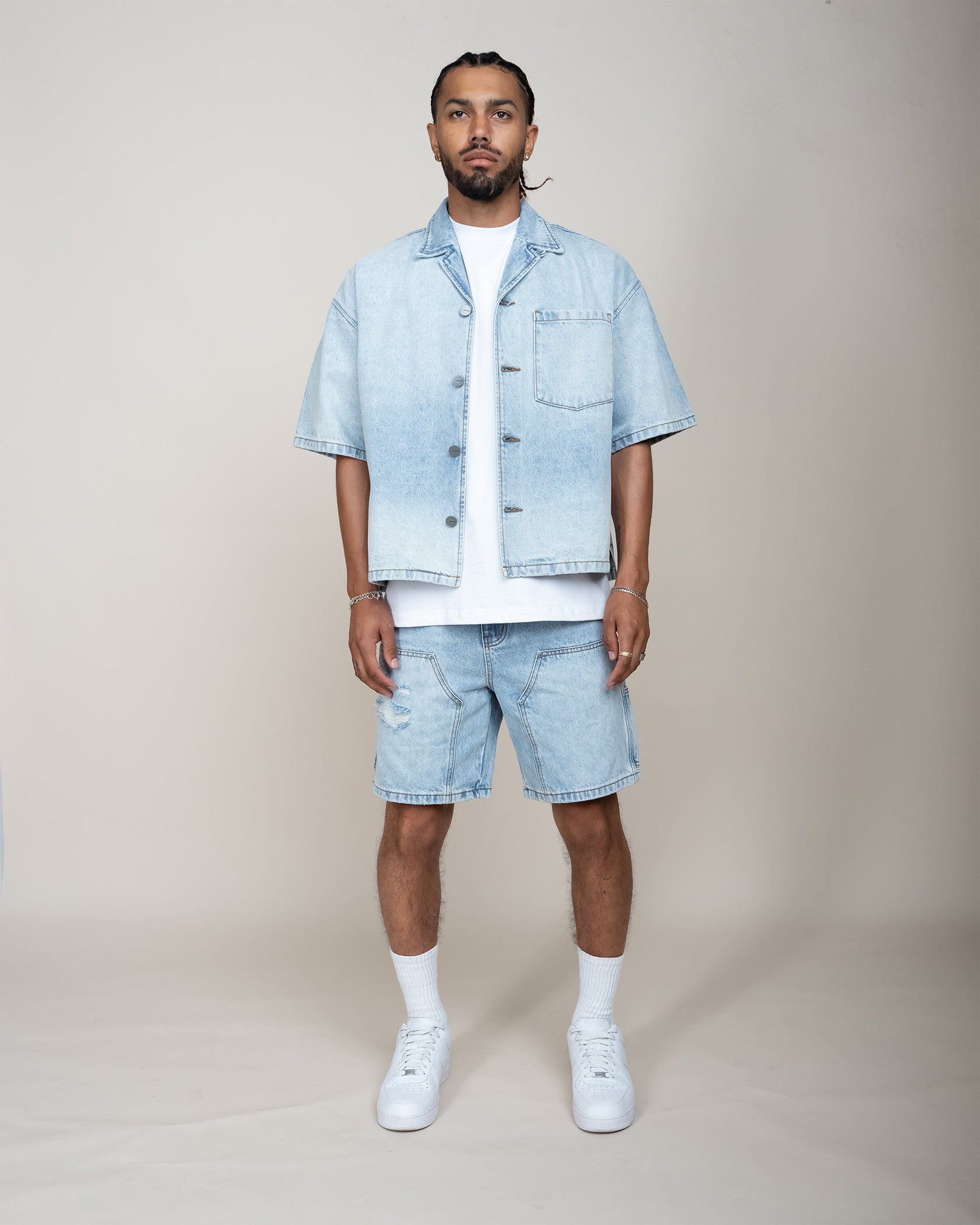 EPTM Boxy Denim Shirt - Indigo