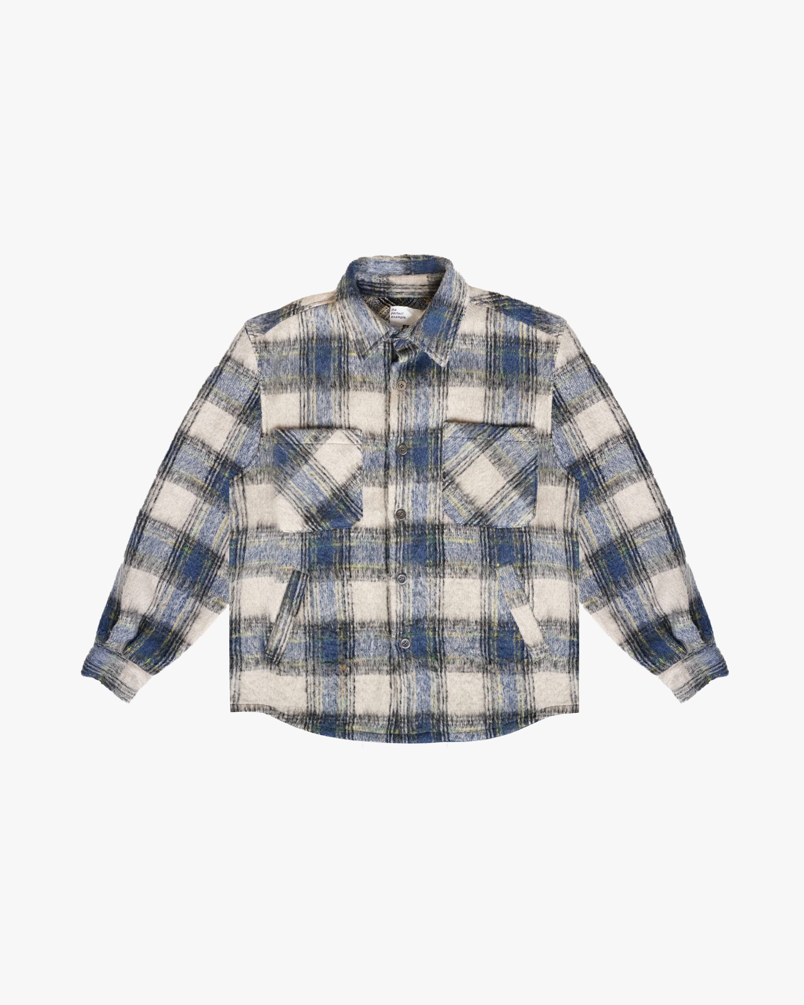 EPTM Side Slit Flannel - Blue/Grey