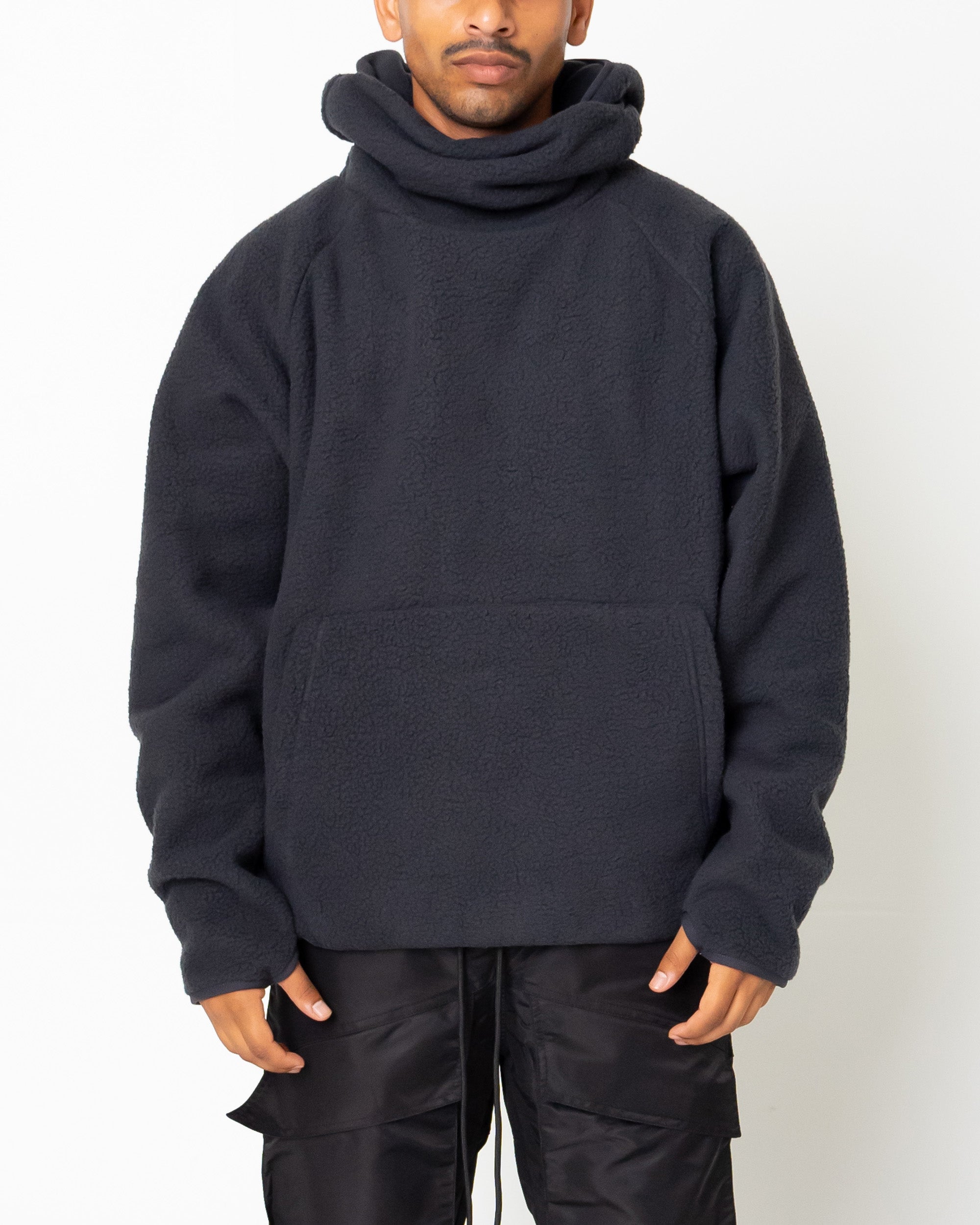 EPTM Balaclava Sherpa Hoodie - Charcoal