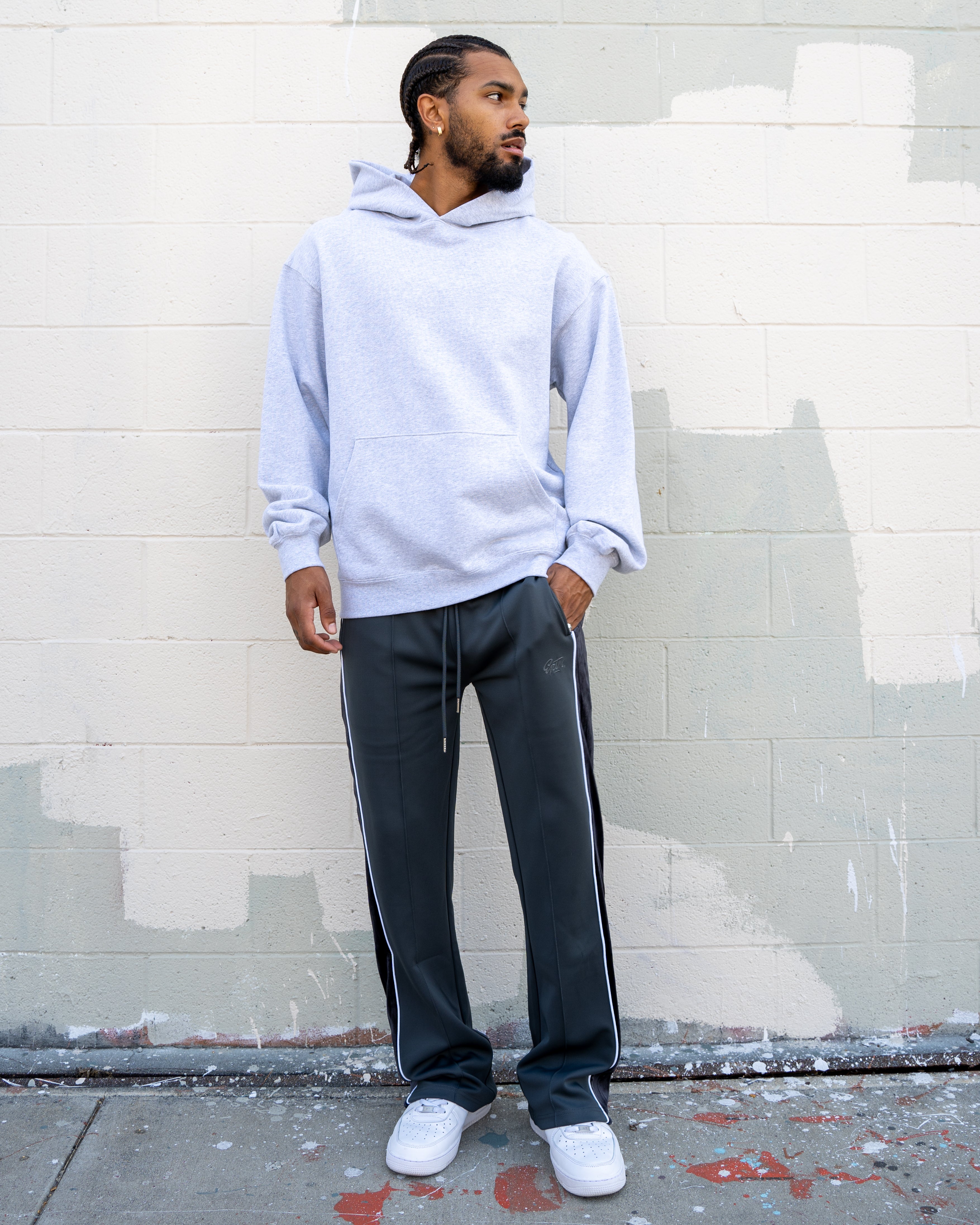 EPTM Velour Piping Track Pants - Grey