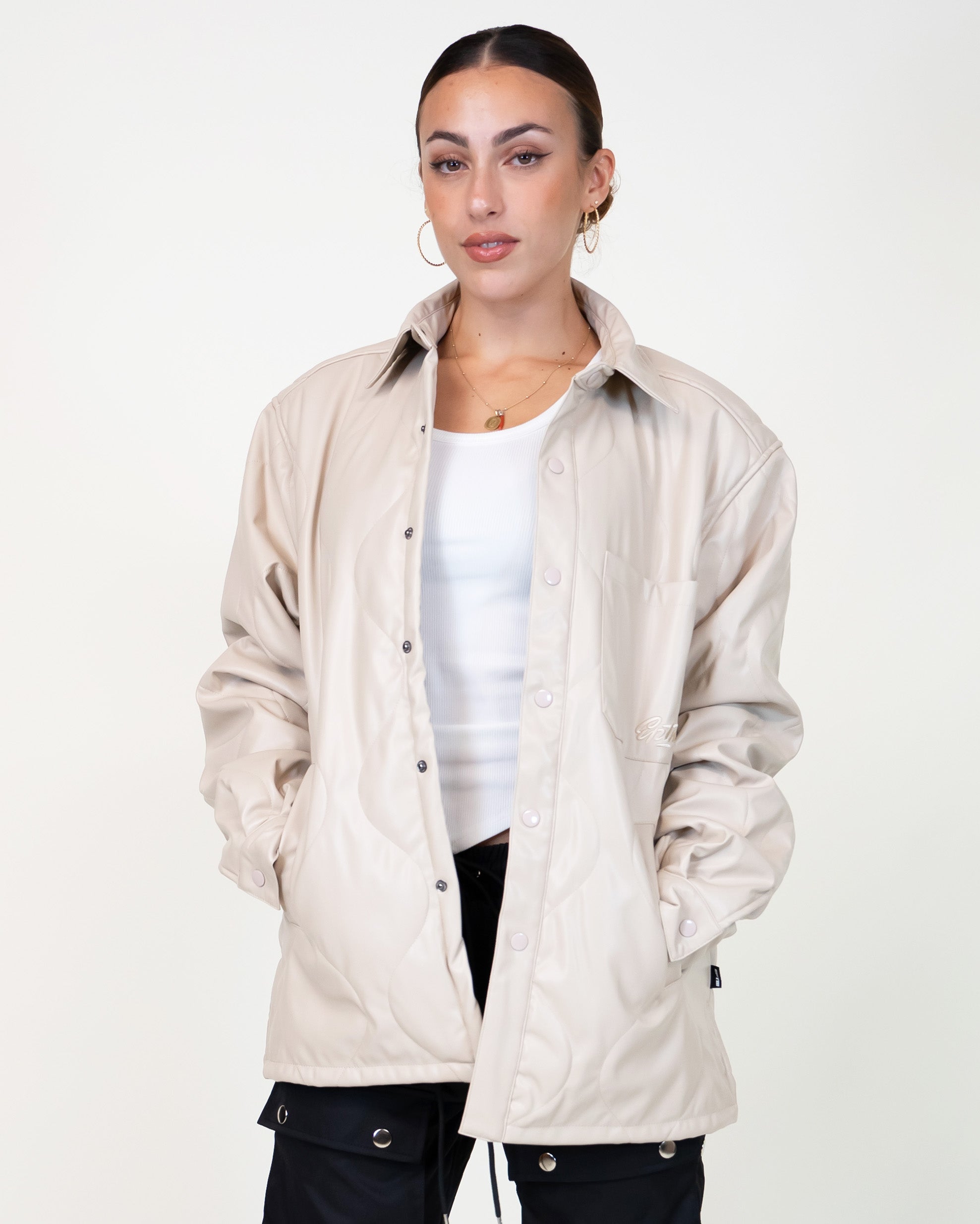 EPTM Orion Puffer Shirt - Cream