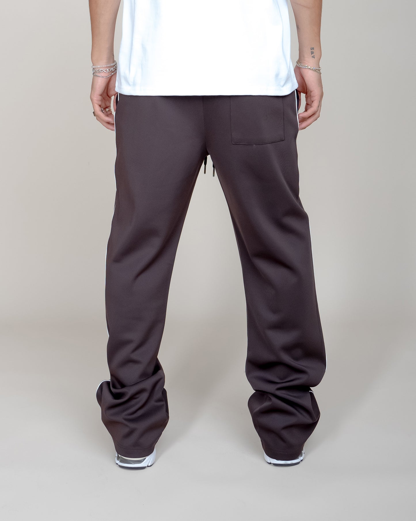 EPTM PERFECT PIPING TRACK PANTS-BROWN