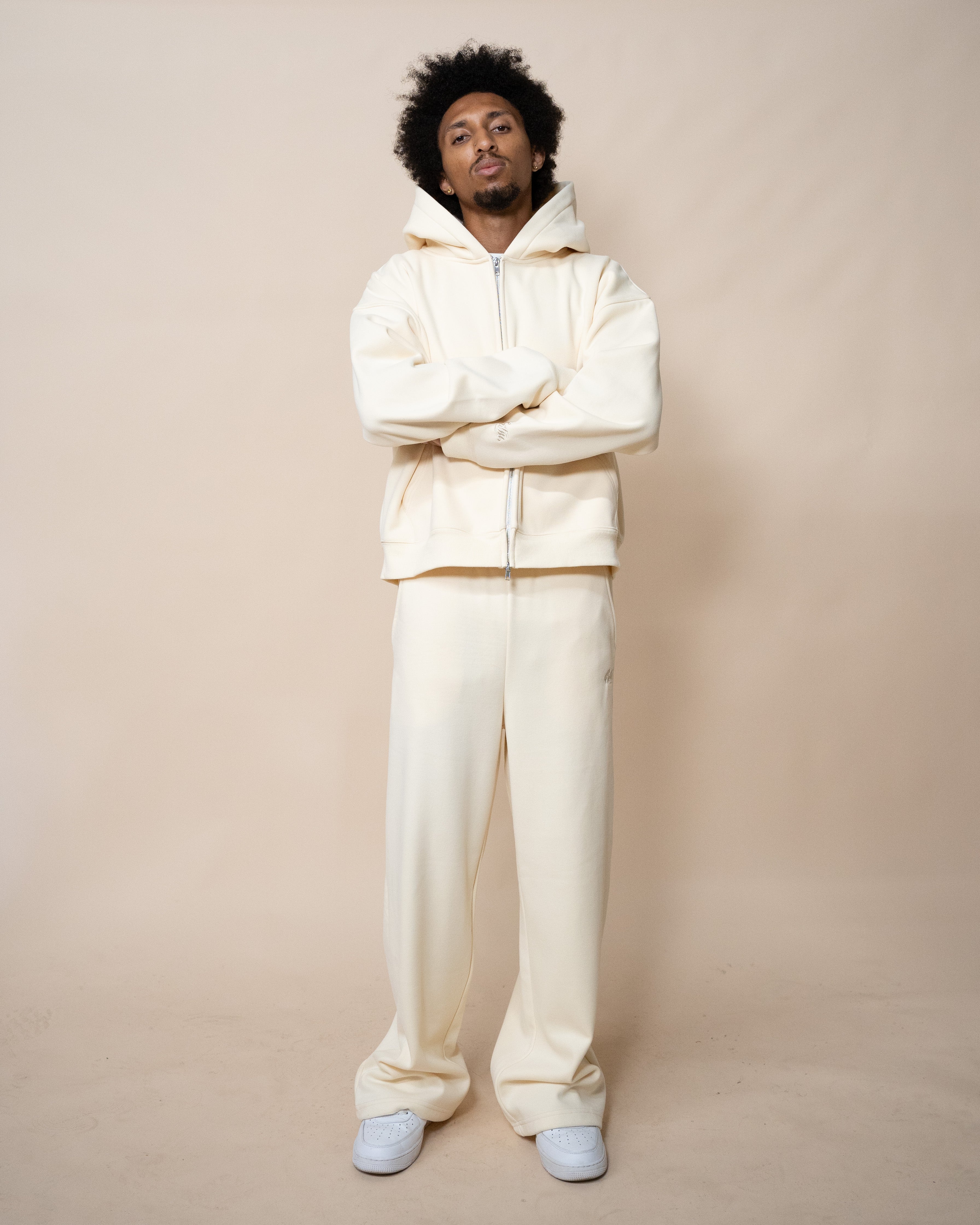 EPTM Perfect Baggy Fleece Pants - Cream
