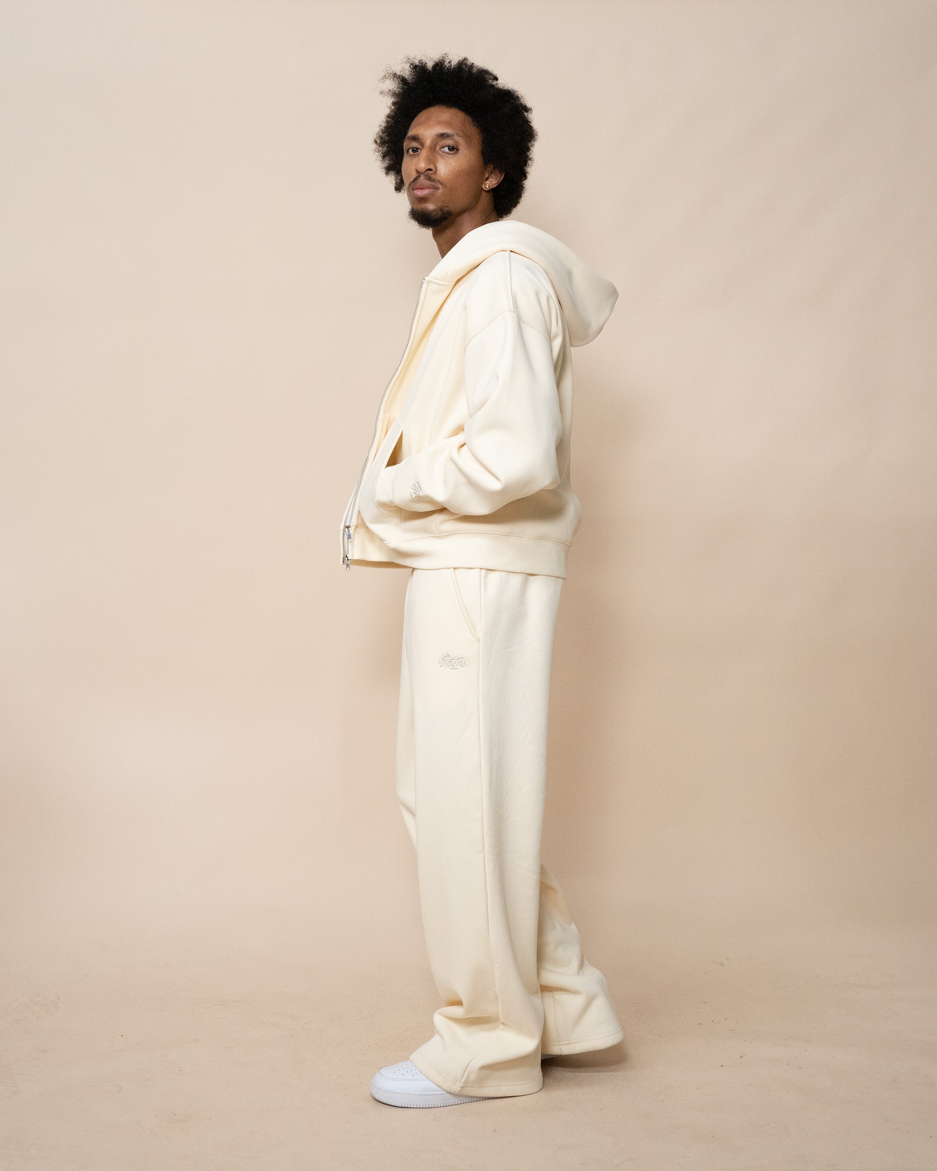 EPTM Perfect Baggy Fleece Pants - Cream