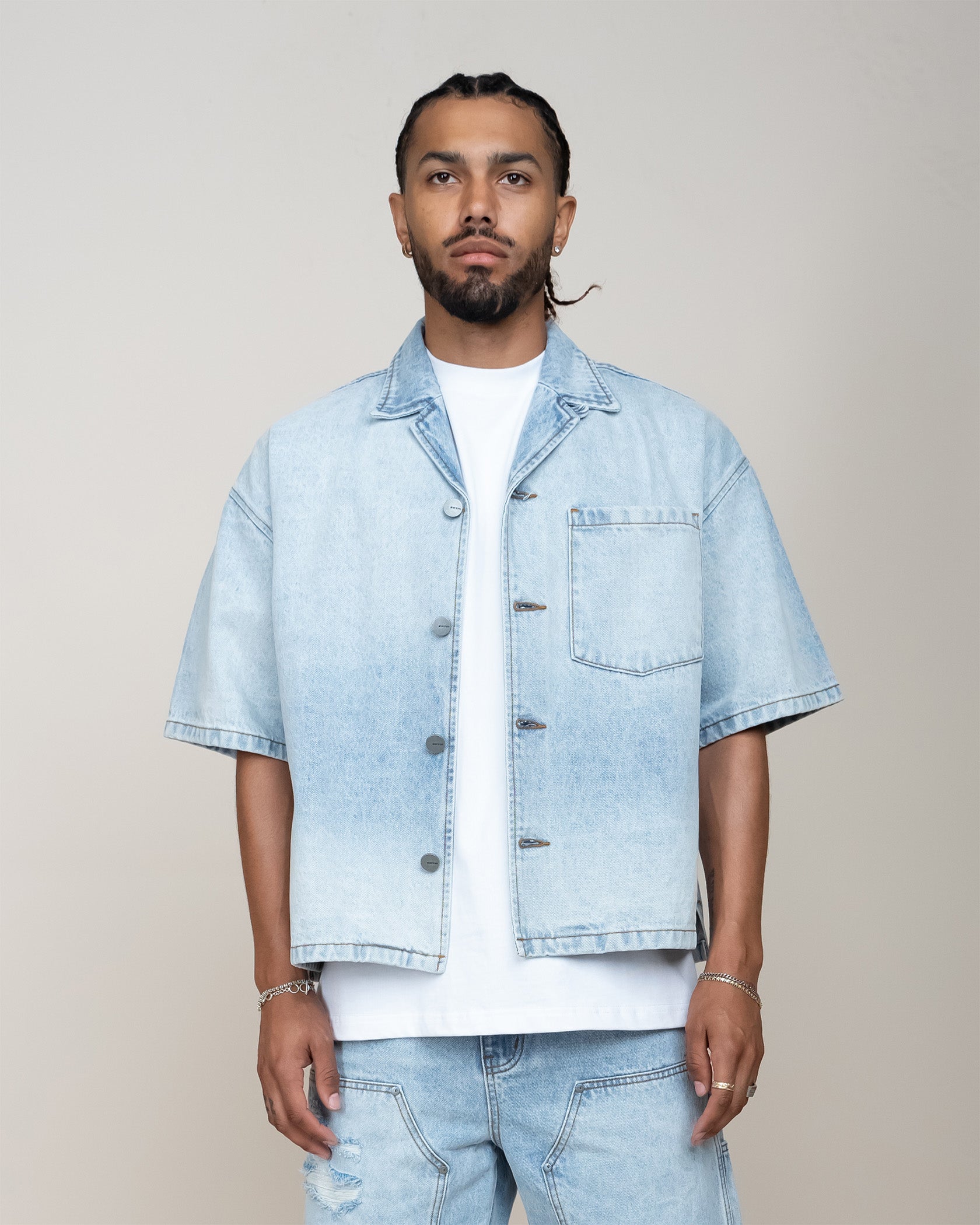 EPTM Boxy Denim Shirt - Indigo