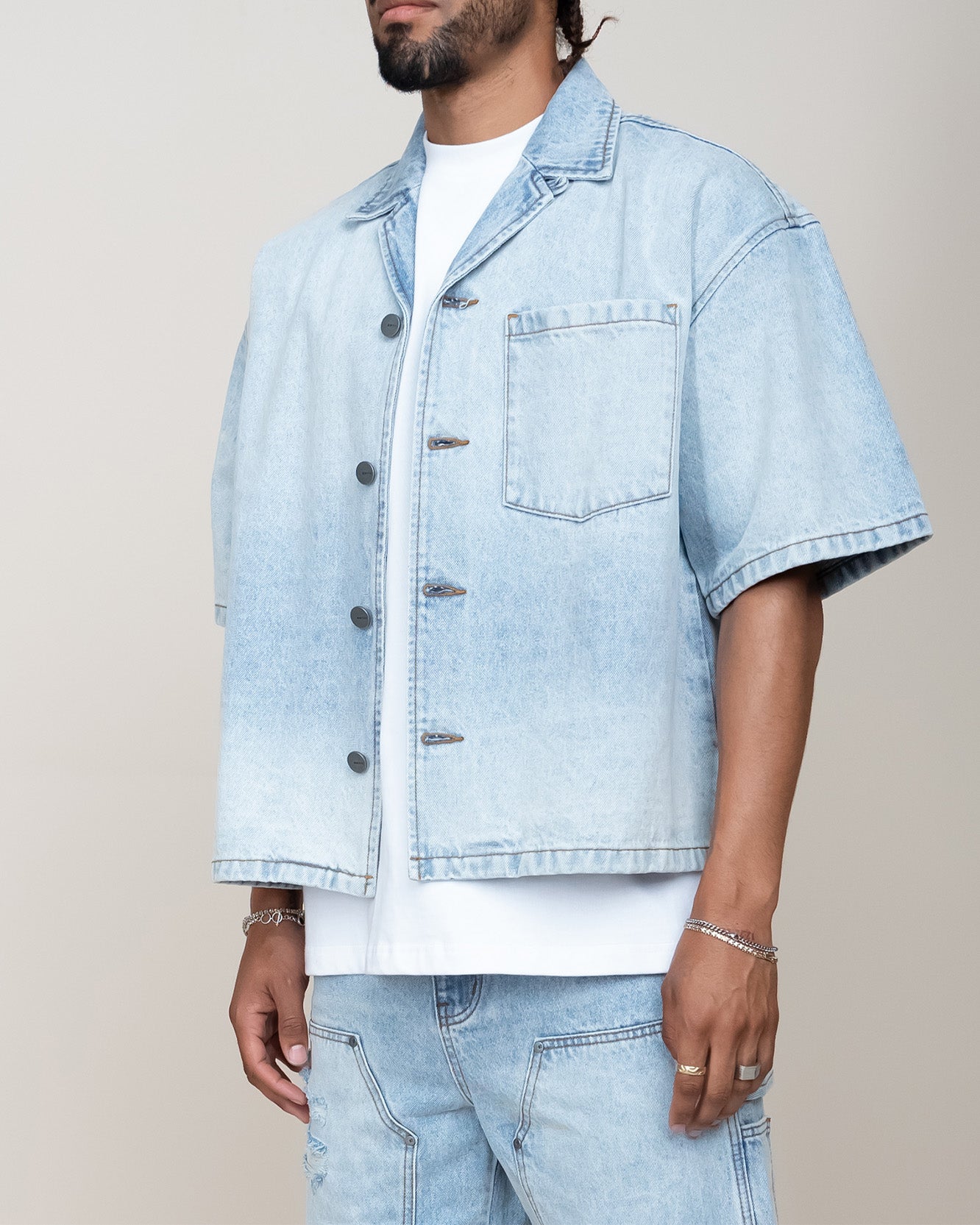 EPTM Boxy Denim Shirt - Indigo