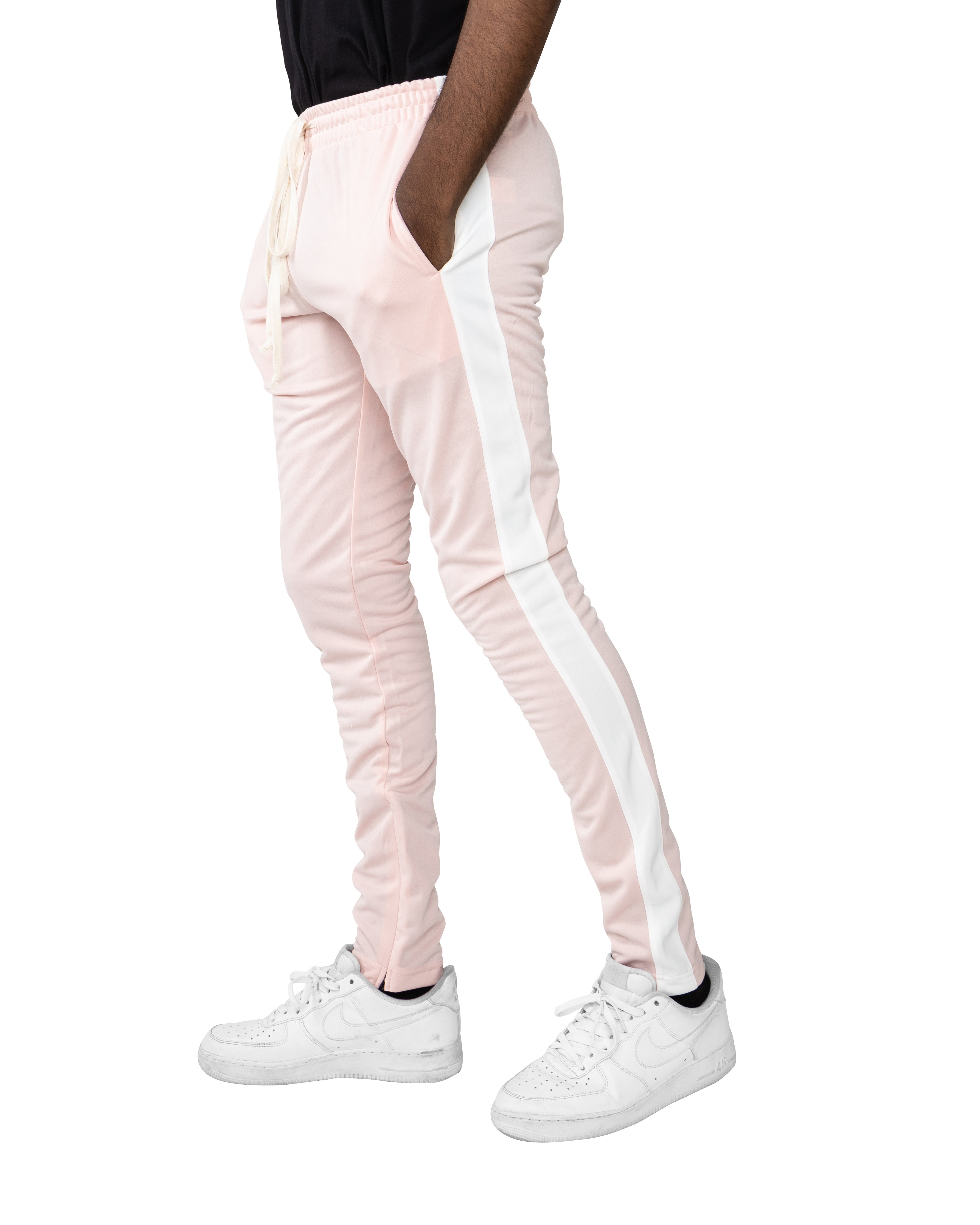 EPTM Track Pants - Dusty Pink/White