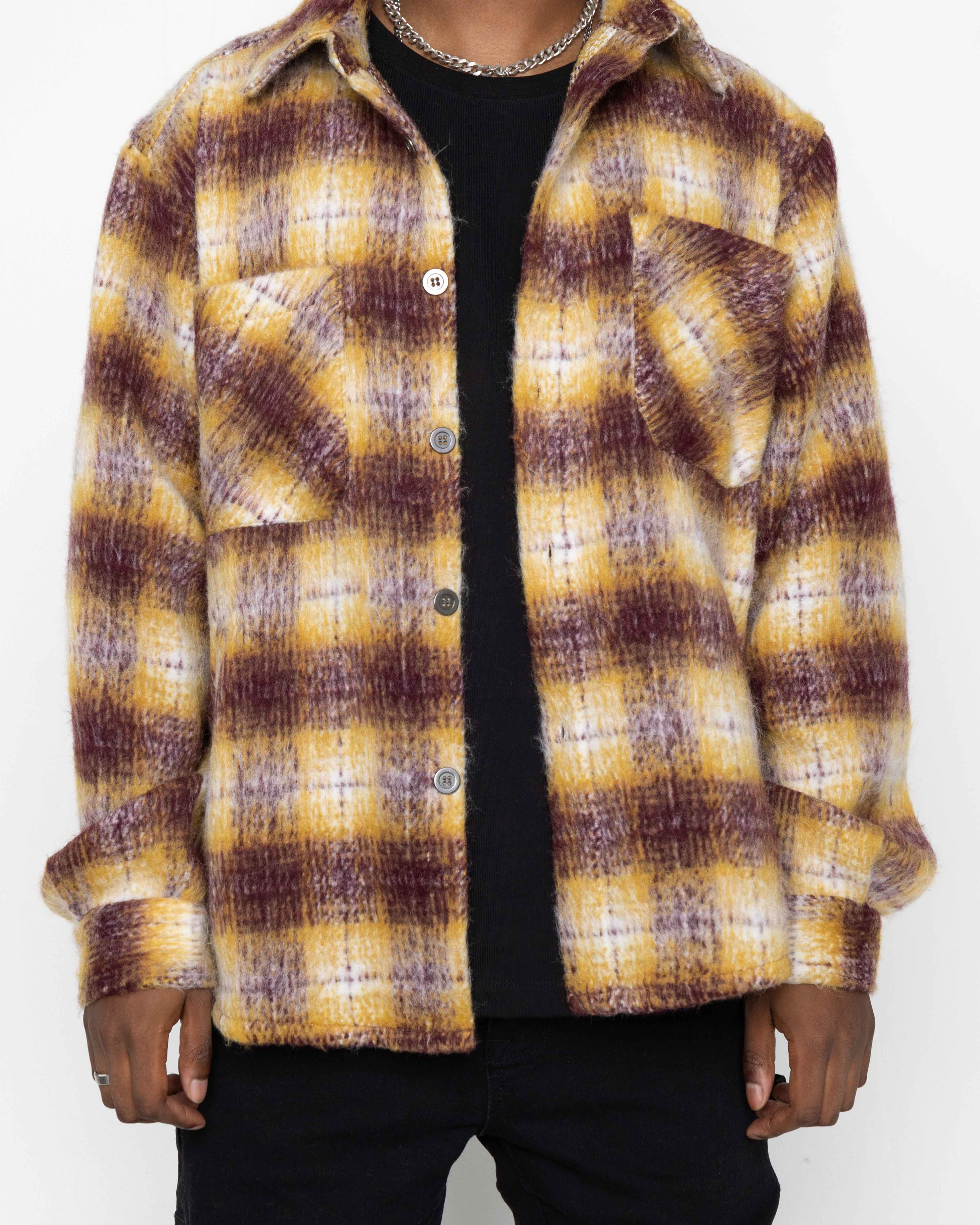 EPTM Side Slit Flannel - Mustard