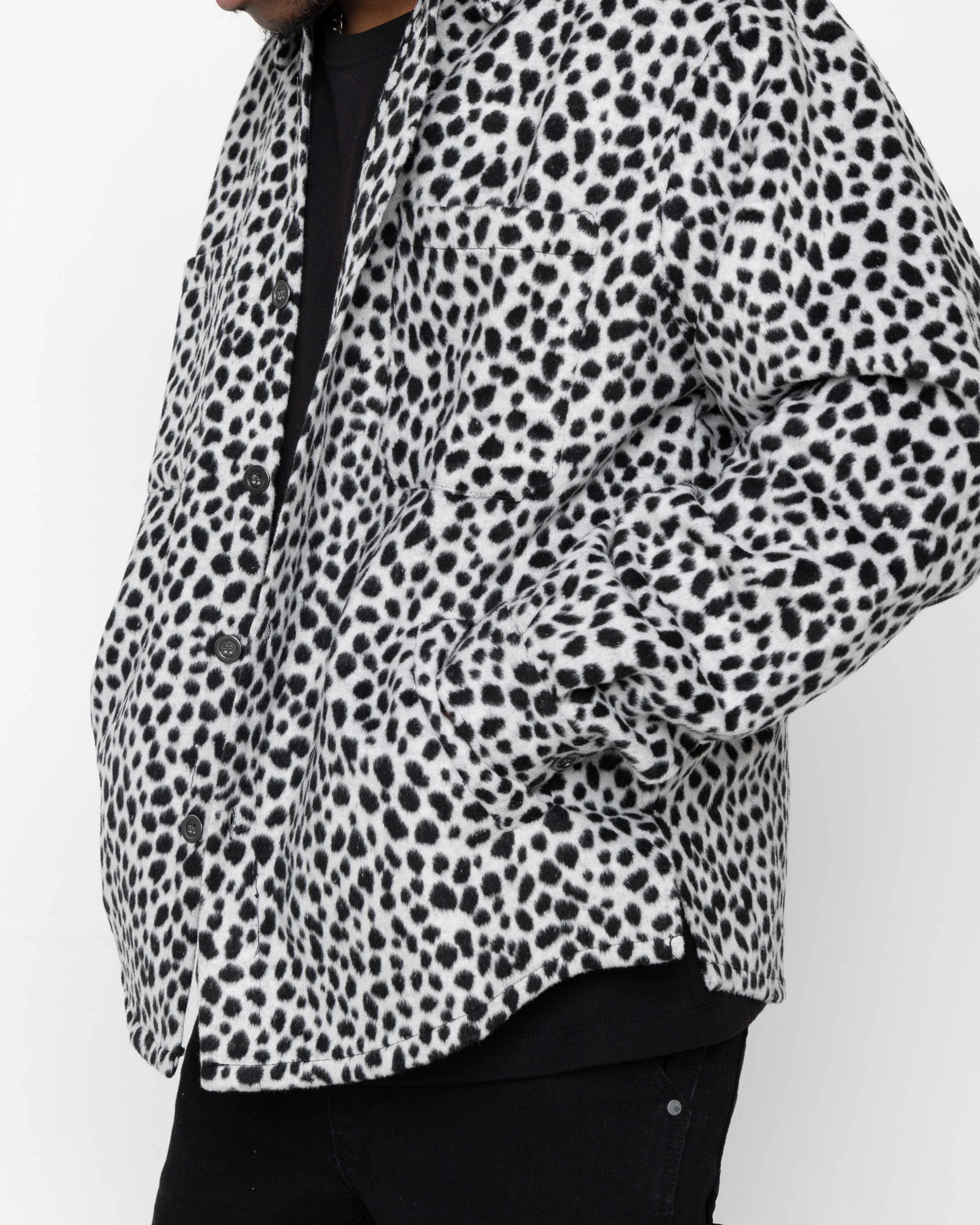 EPTM Side Slit Flannel - Snow Leopard