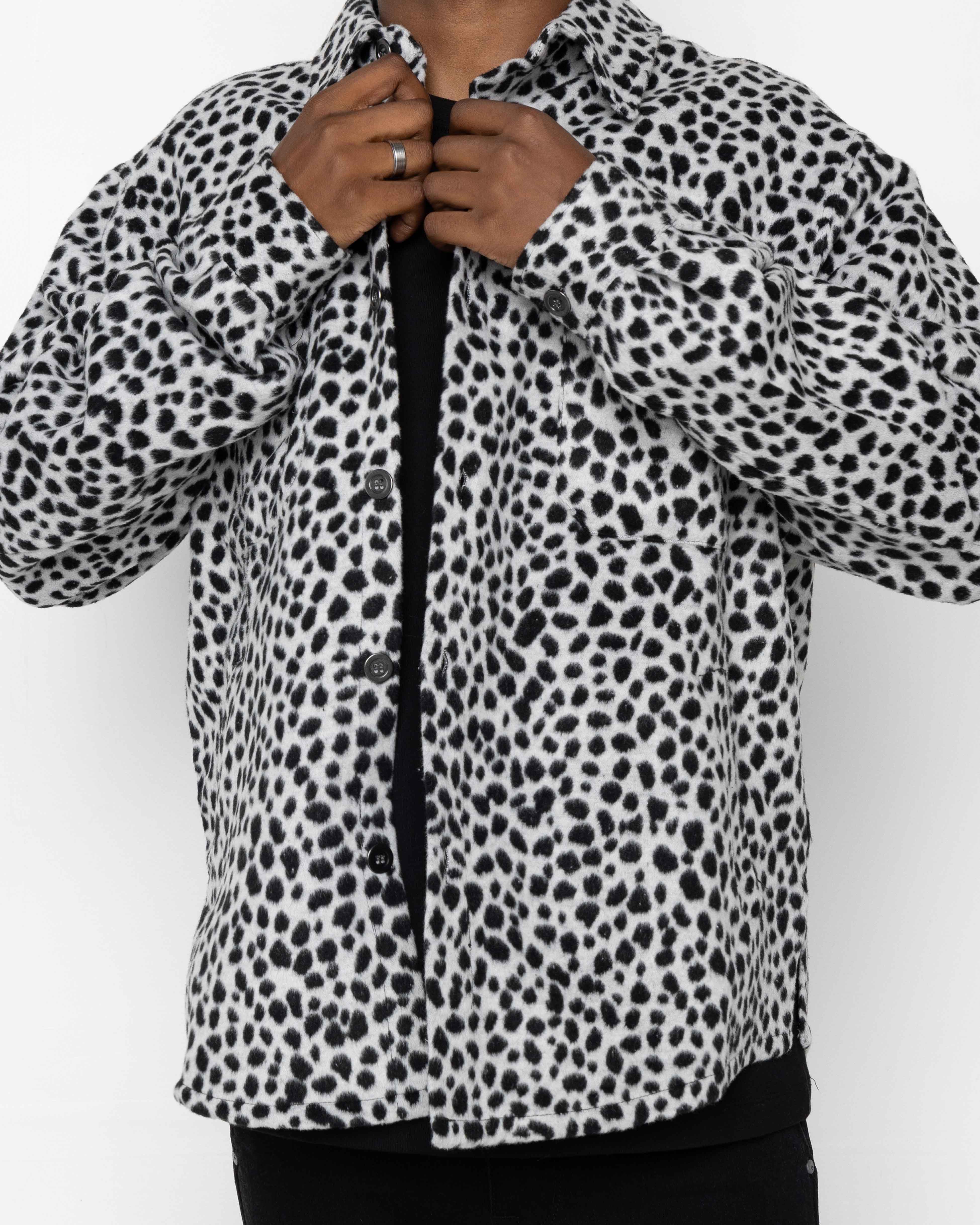 EPTM Side Slit Flannel - Snow Leopard