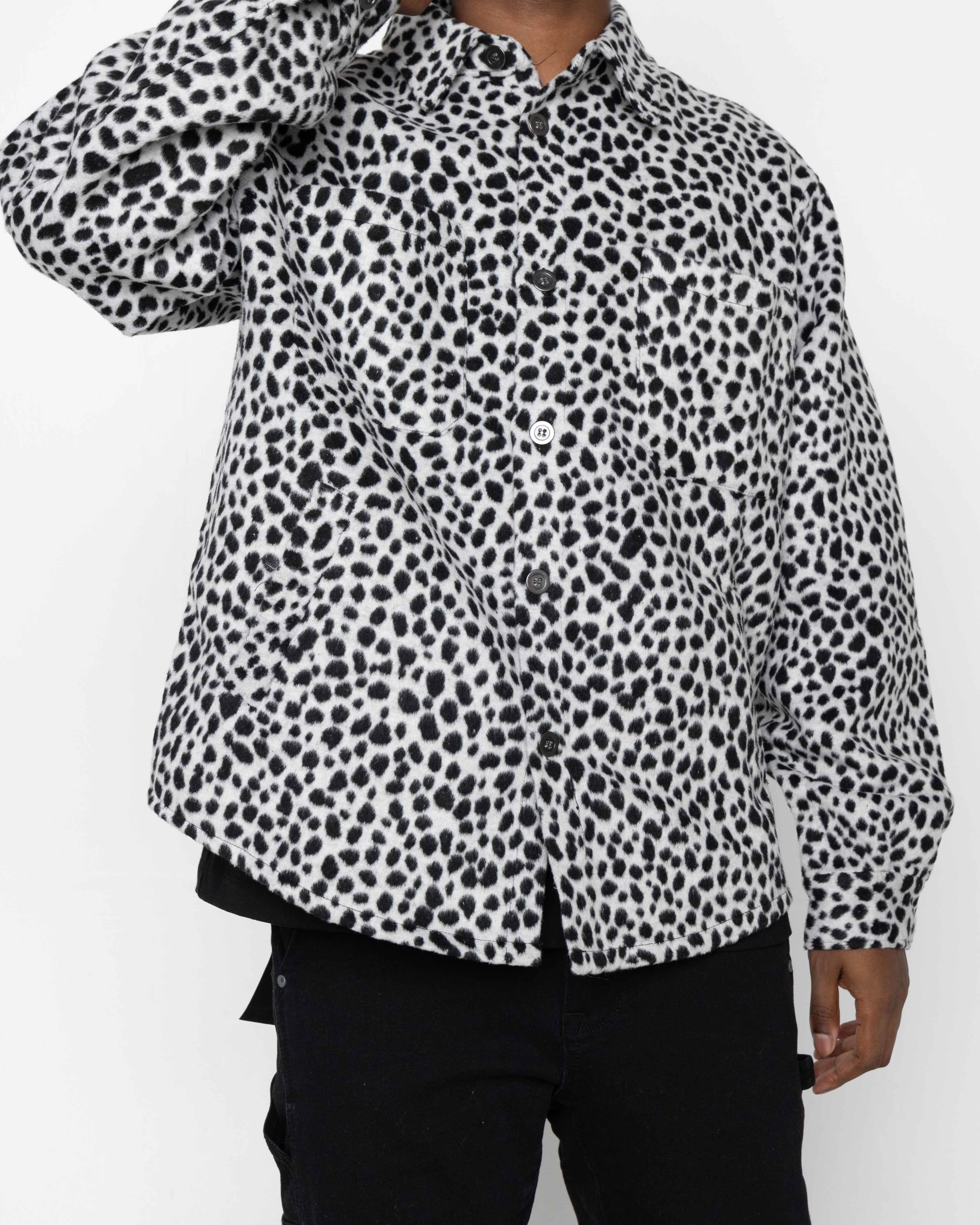 EPTM Side Slit Flannel - Snow Leopard