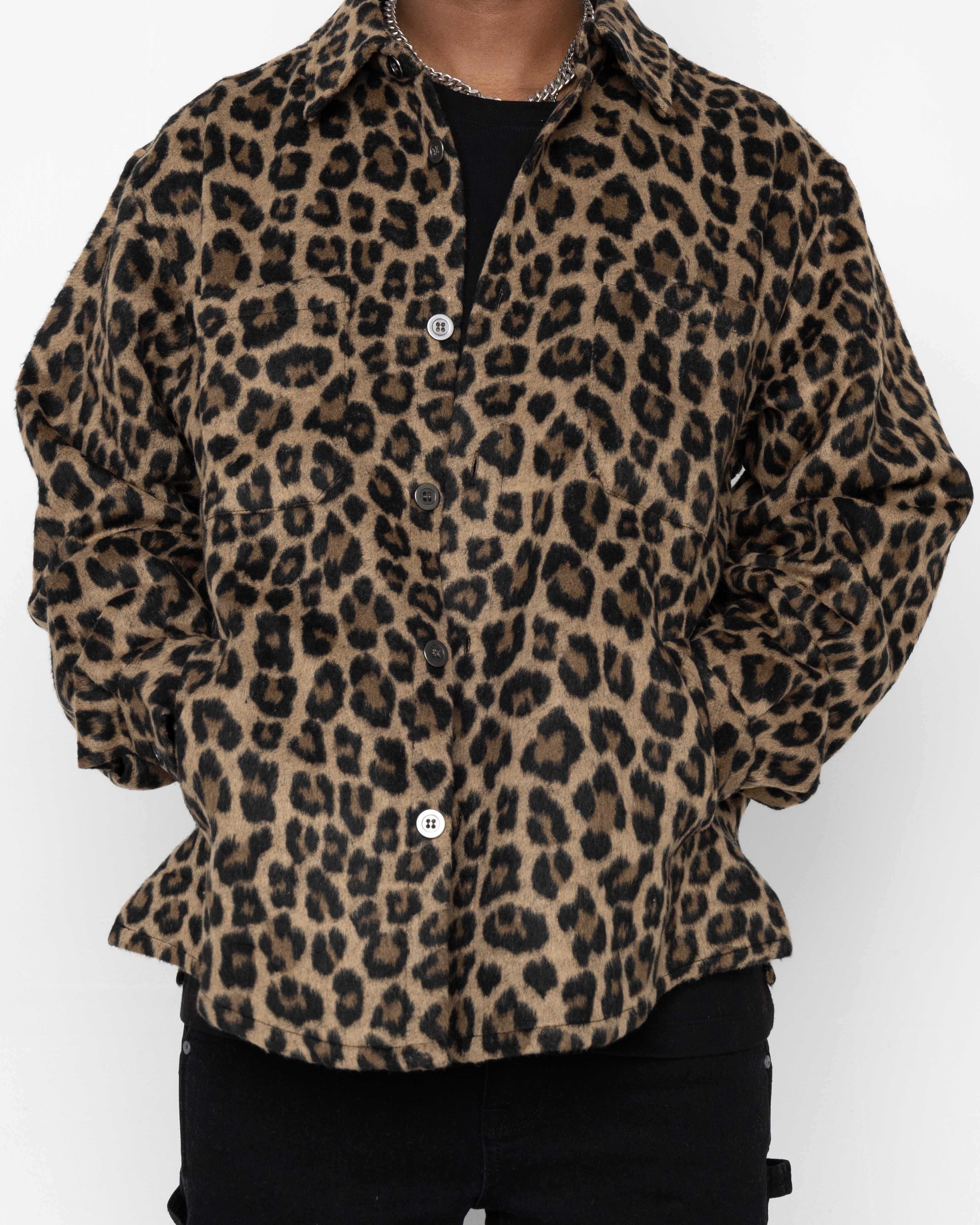 EPTM Side Slit Flannel - Leopard
