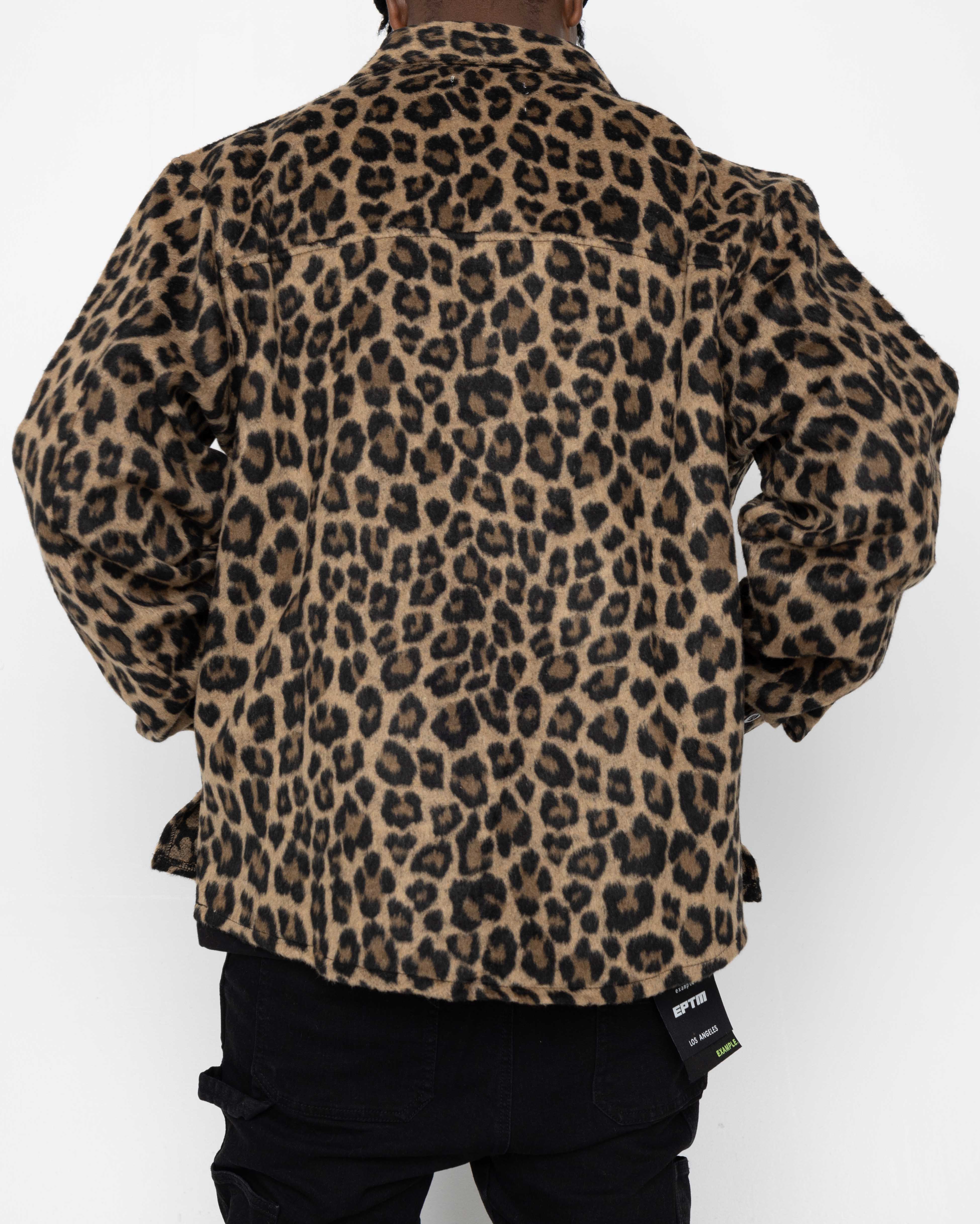 EPTM Side Slit Flannel - Leopard