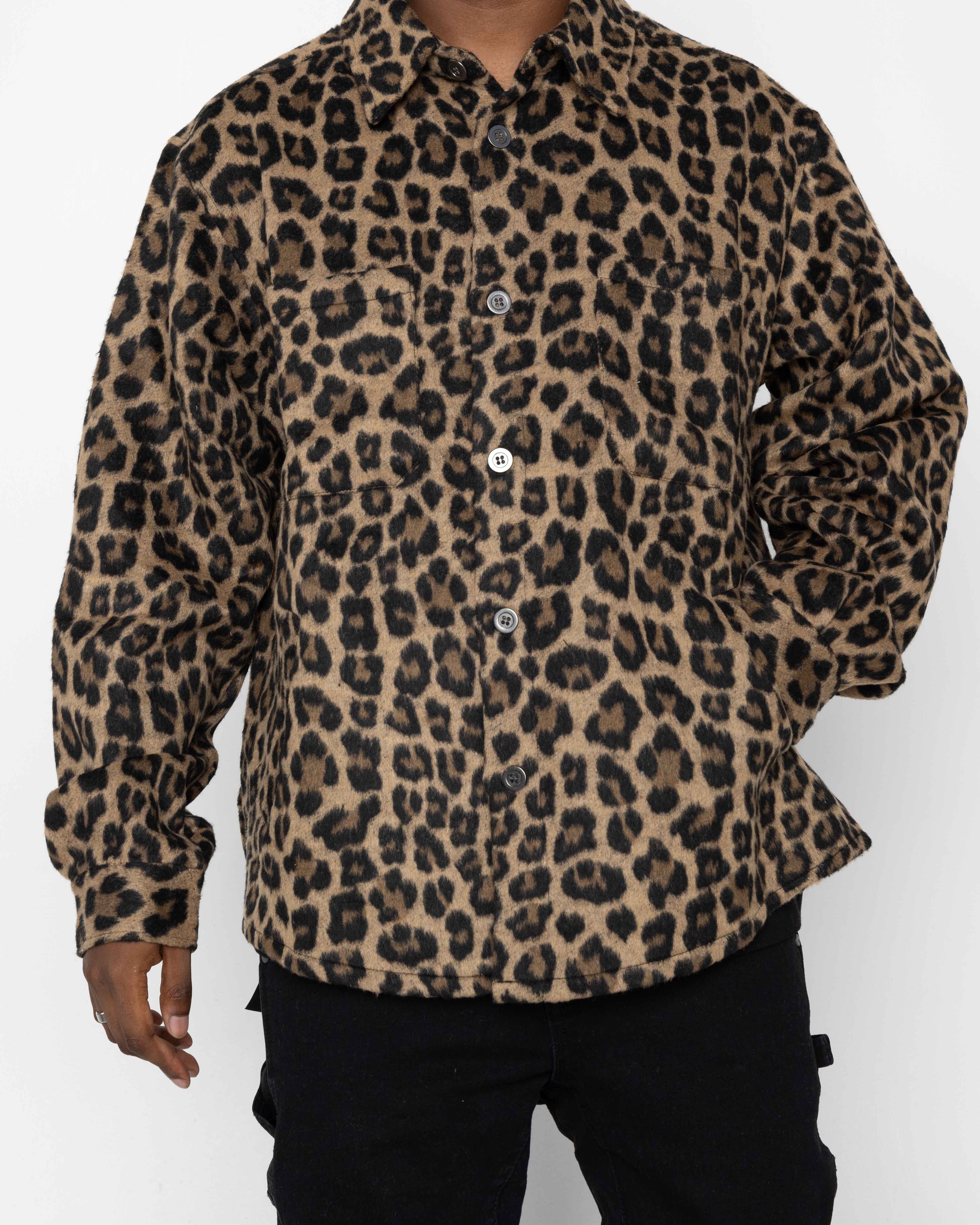 EPTM Side Slit Flannel - Leopard