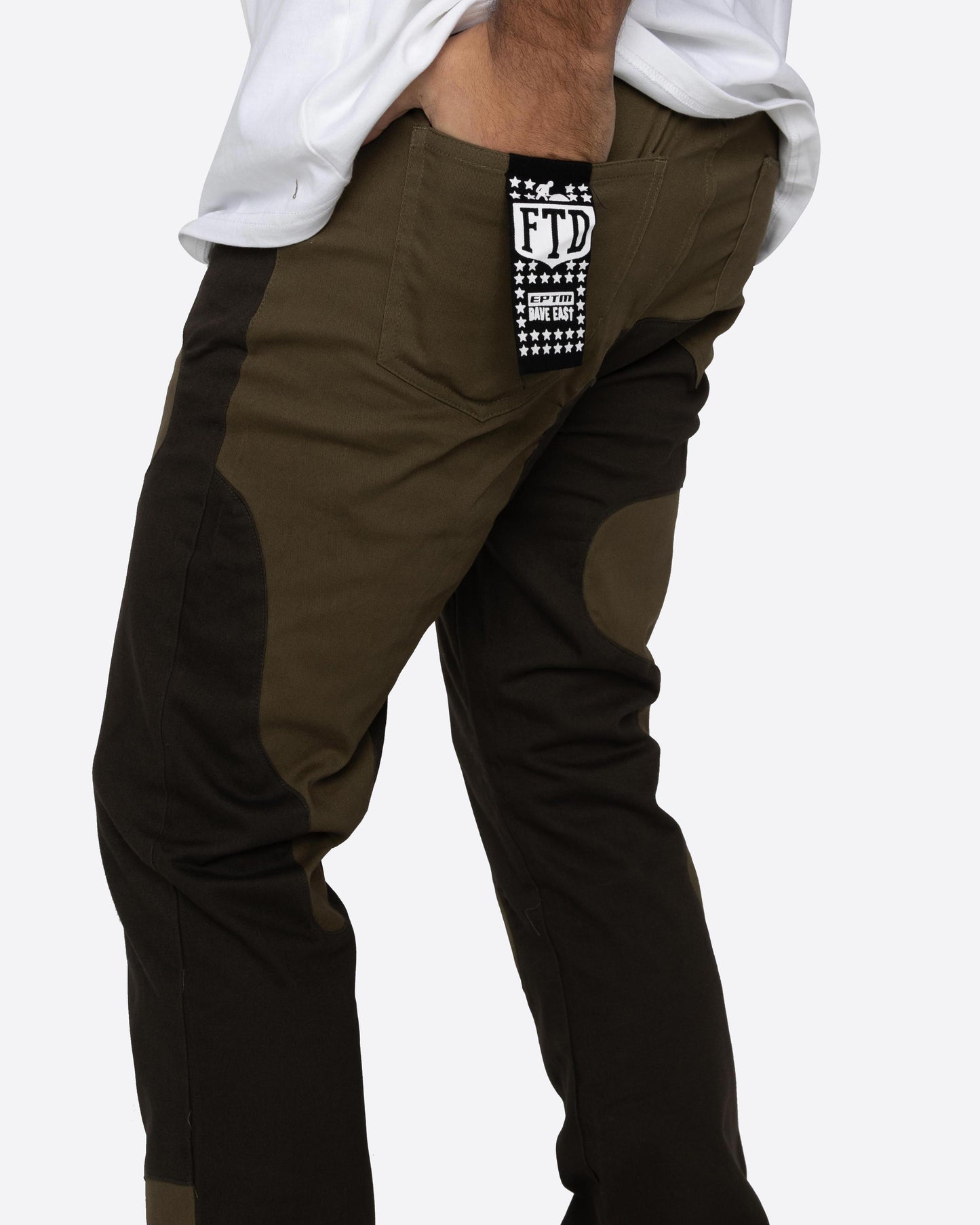 DAVE EAST MARBLE PANTS-OLIVE/OLIVE