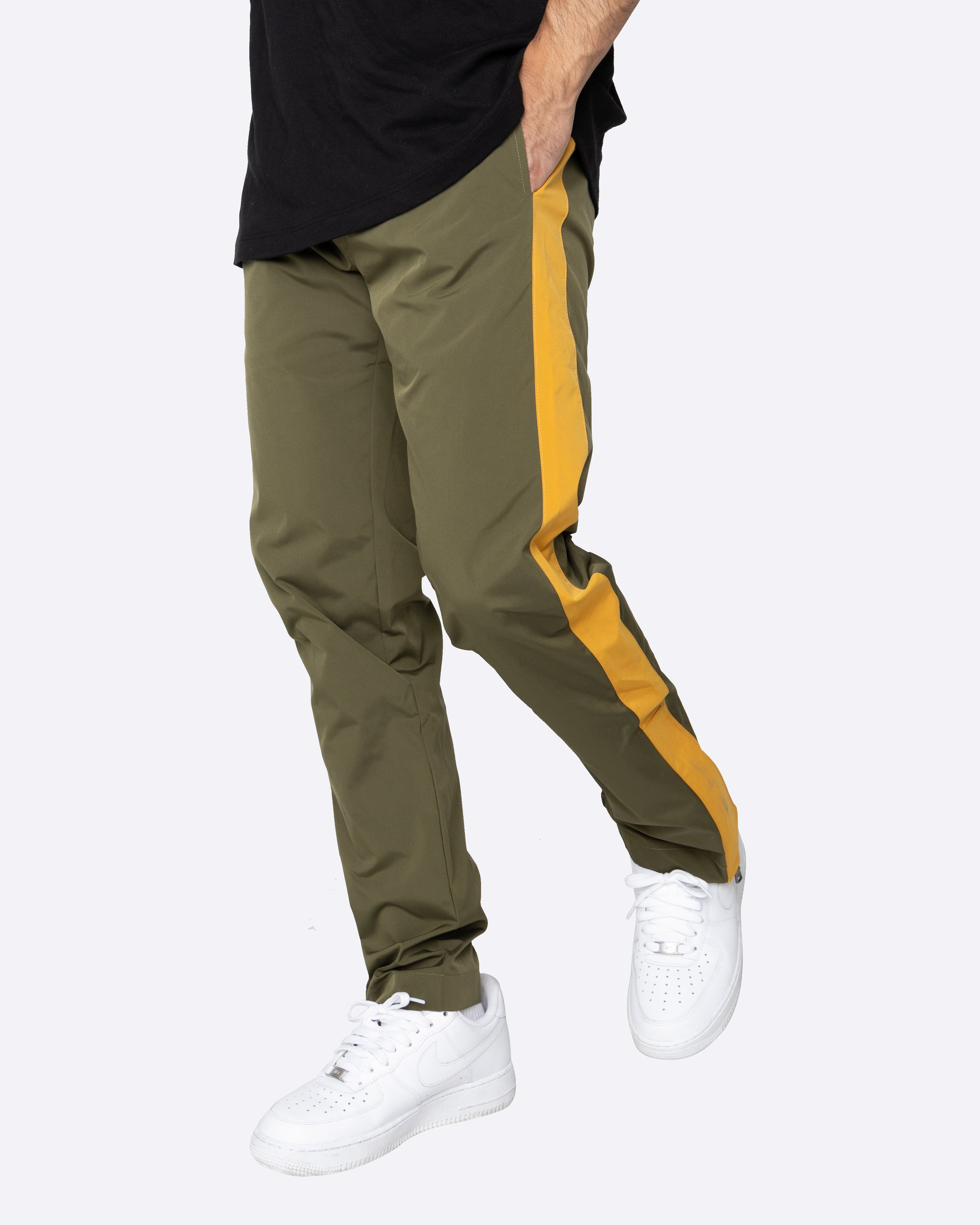 EPTM Nylon Basic Track Pants - Olive/Khaki
