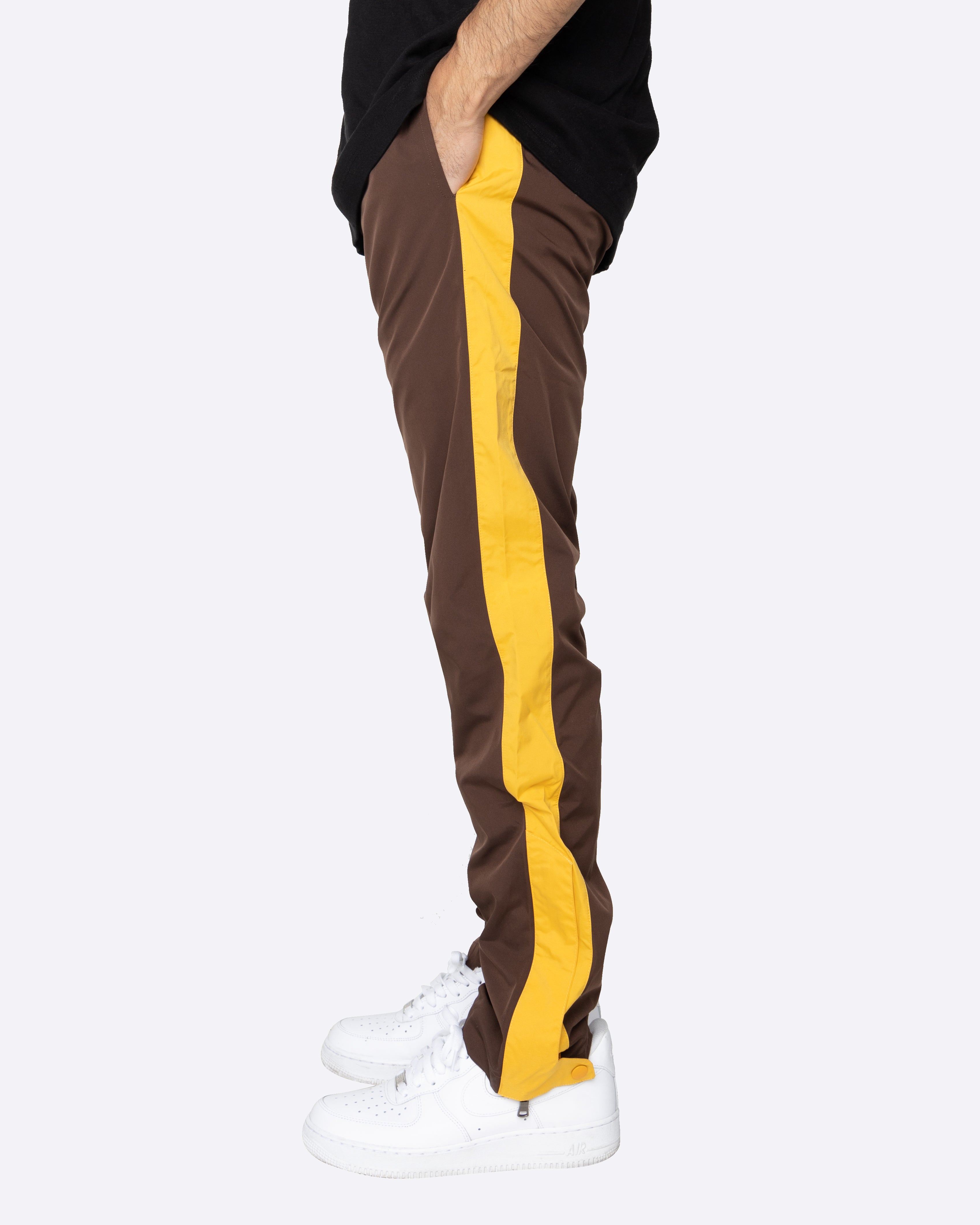 EPTM Nylon Basic Track Pants - Brown/Mustard