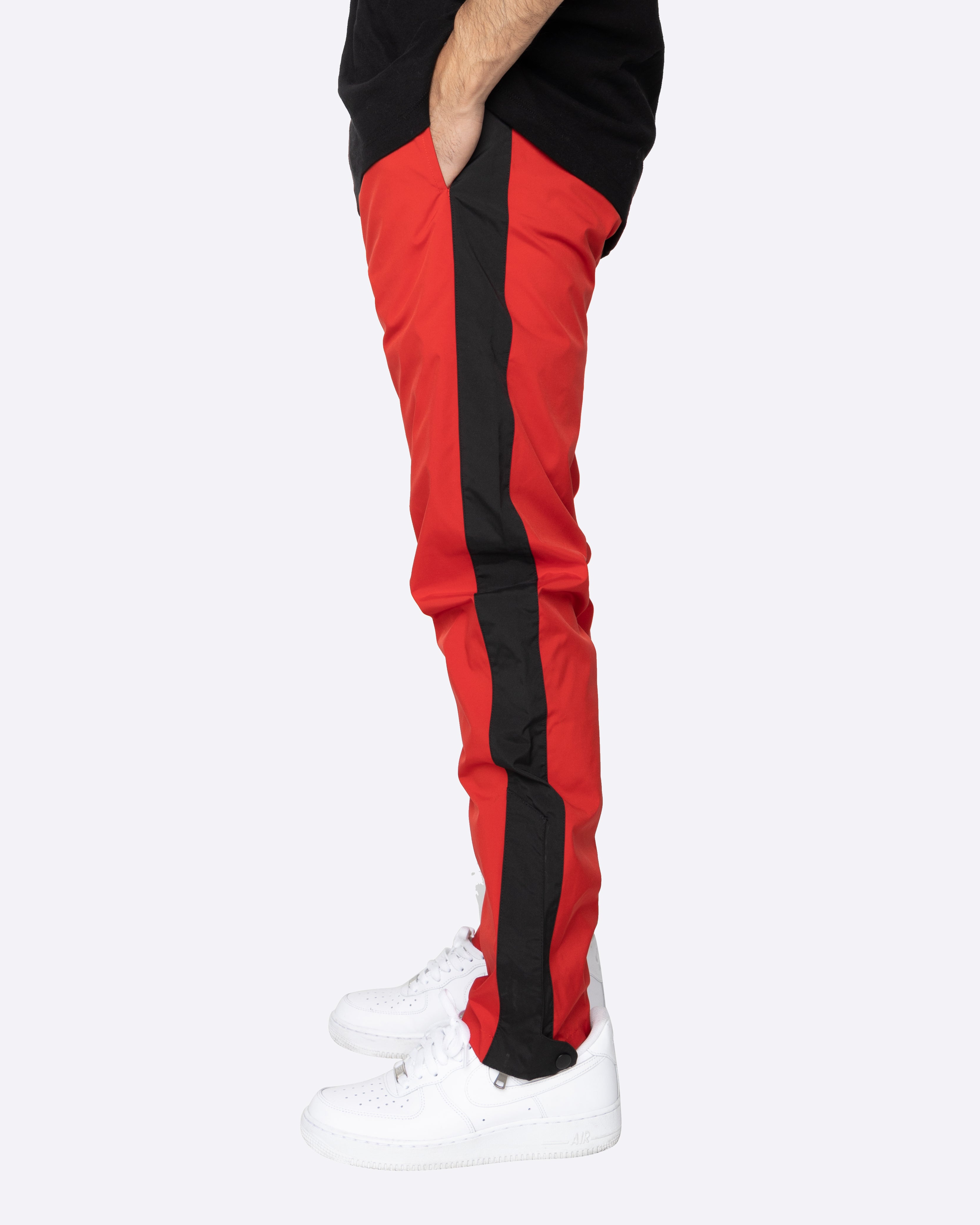 EPTM Nylon Basic Track Pants - Red/Black
