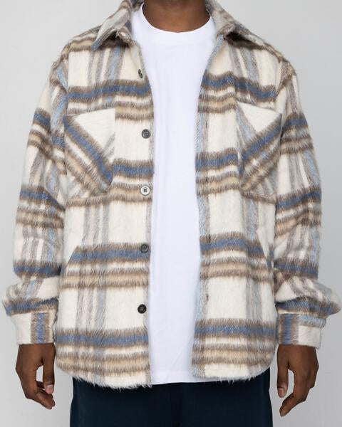 EPTM SIDE SLIT FLANNEL-CREAM