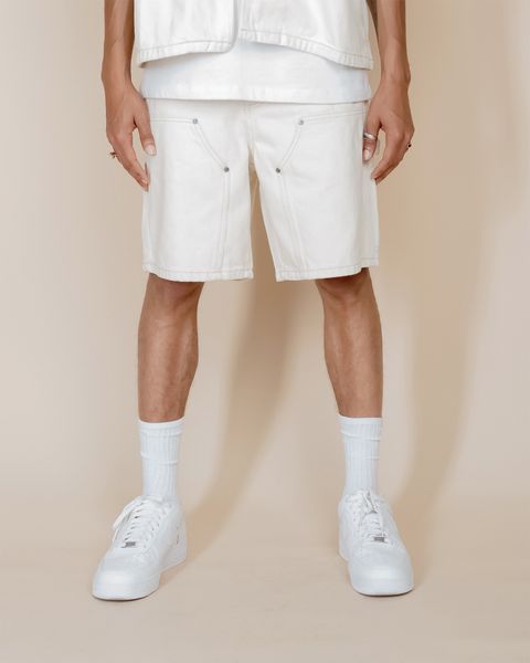 EPTM DOUBLE KNEE TWILL SHORTS - CREAM