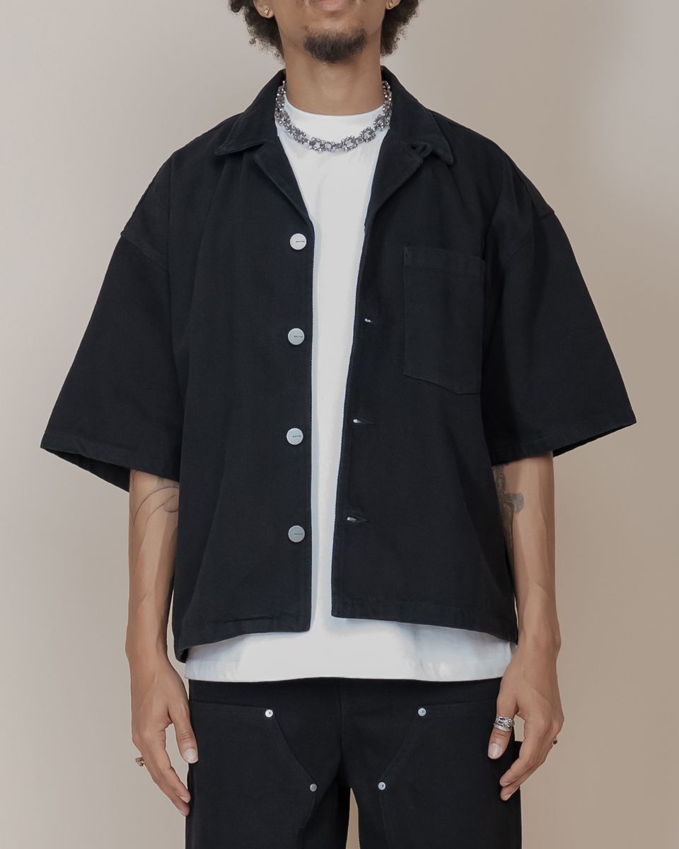 EPTM BOXY TWILL SHIRT - BLACK