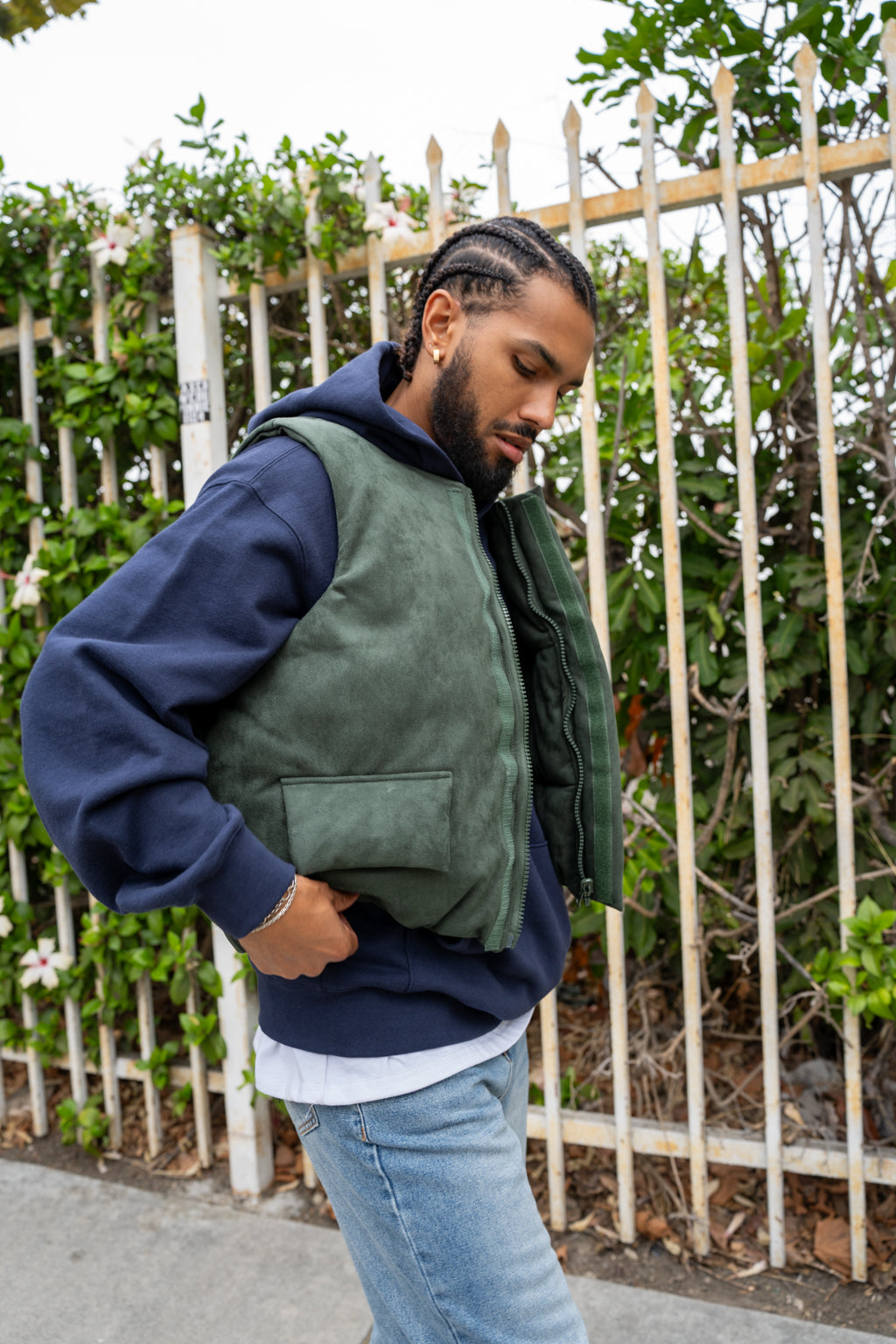 EPTM SUEDE BUBBLE VEST-HUNTER GREEN