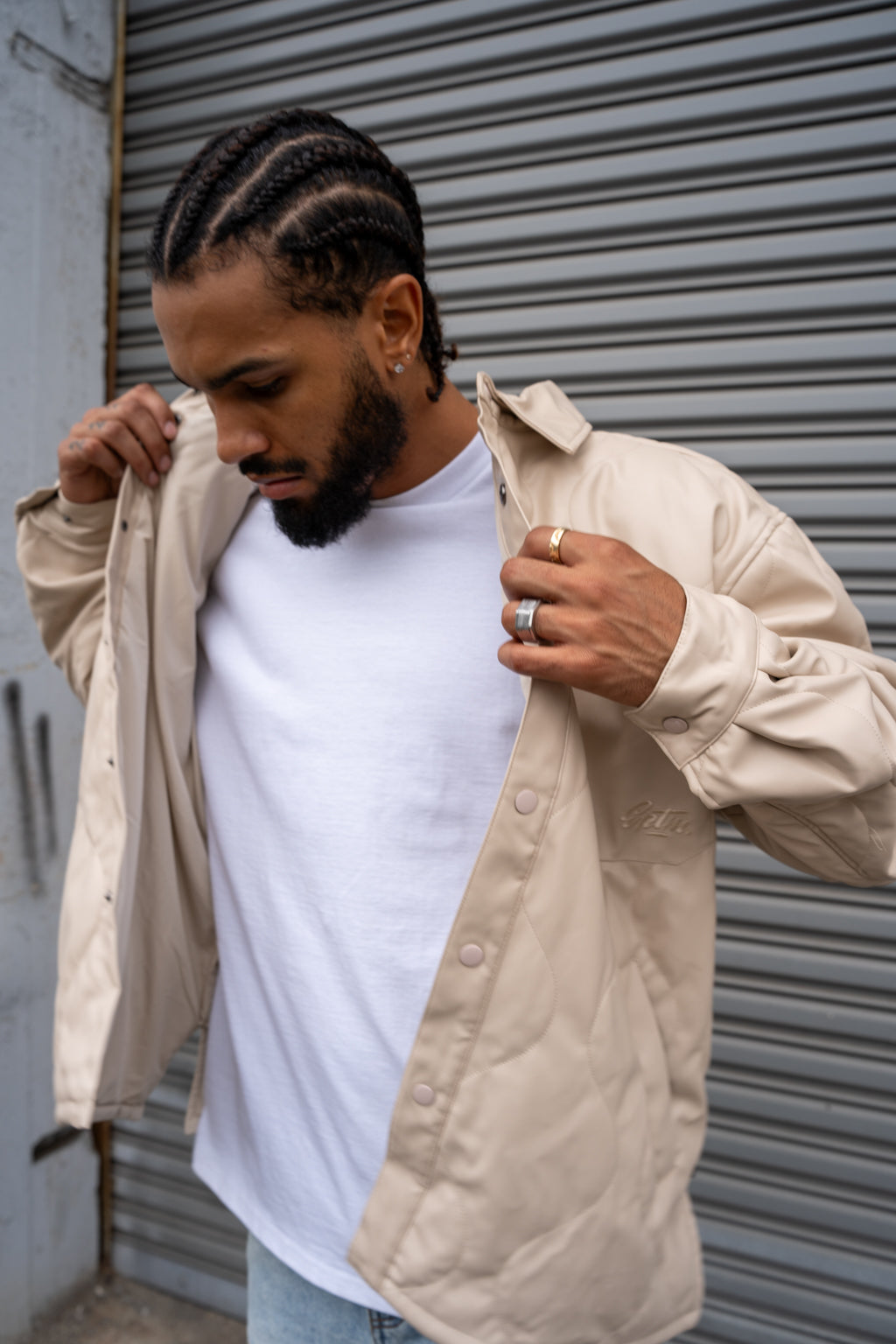 EPTM ORION PUFFER SHIRT-CREAM