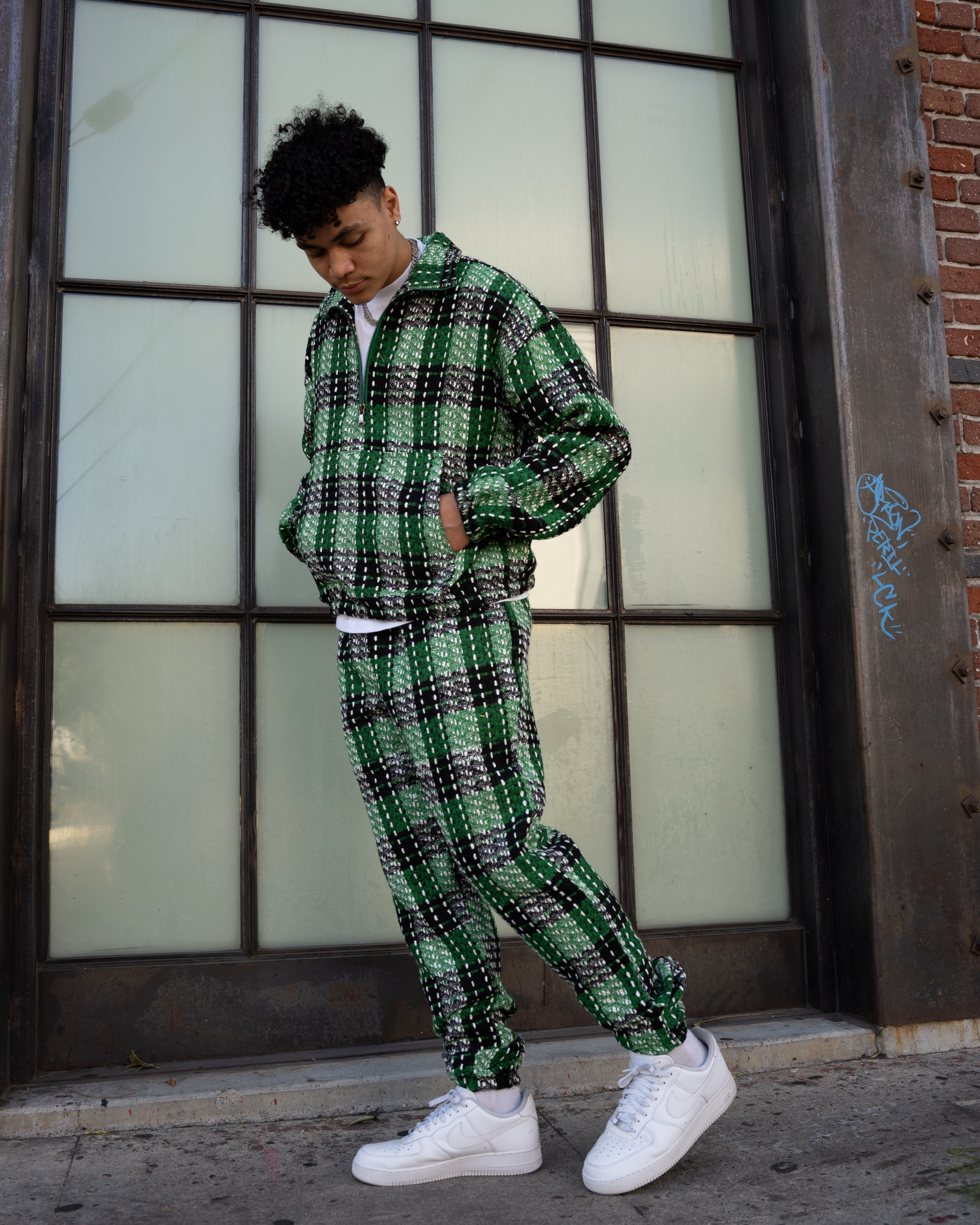 EPTM FLANNEL HALF-ZIP PULLOVER-GREEN