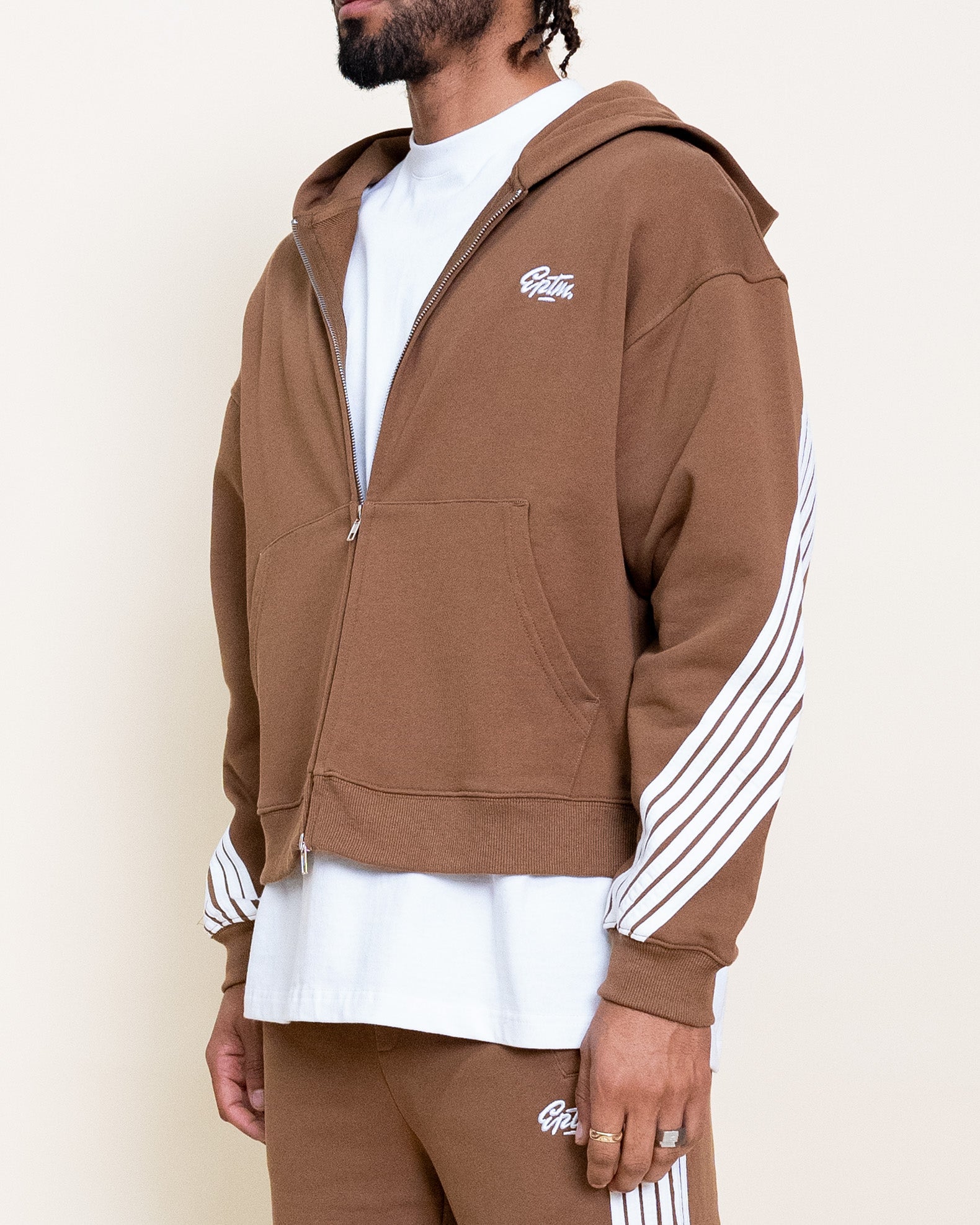 EPTM HIGHLAND ZIP UP HOODIE - MOCHA