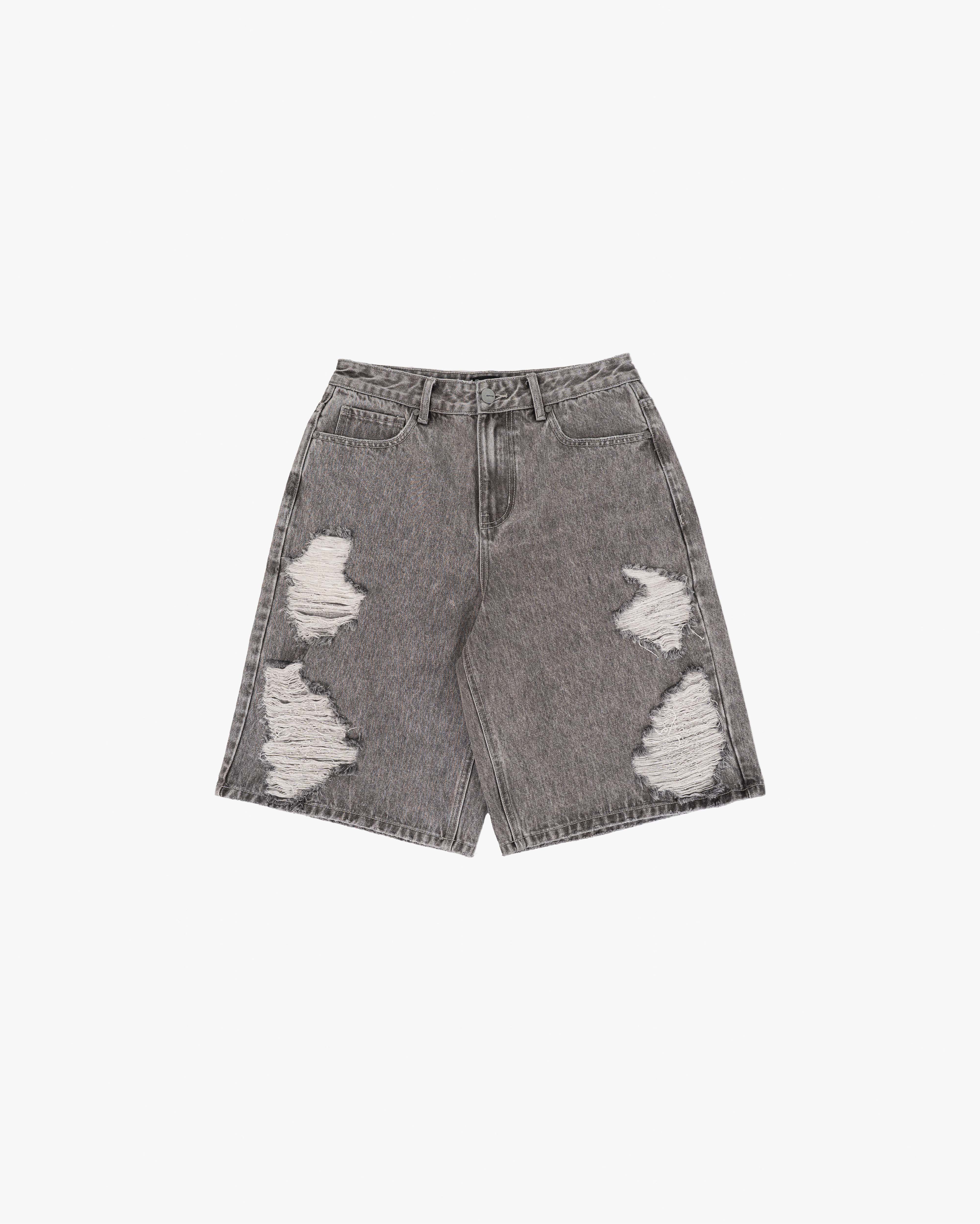 EPTM BANDIT DENIM SHORTS - GREY