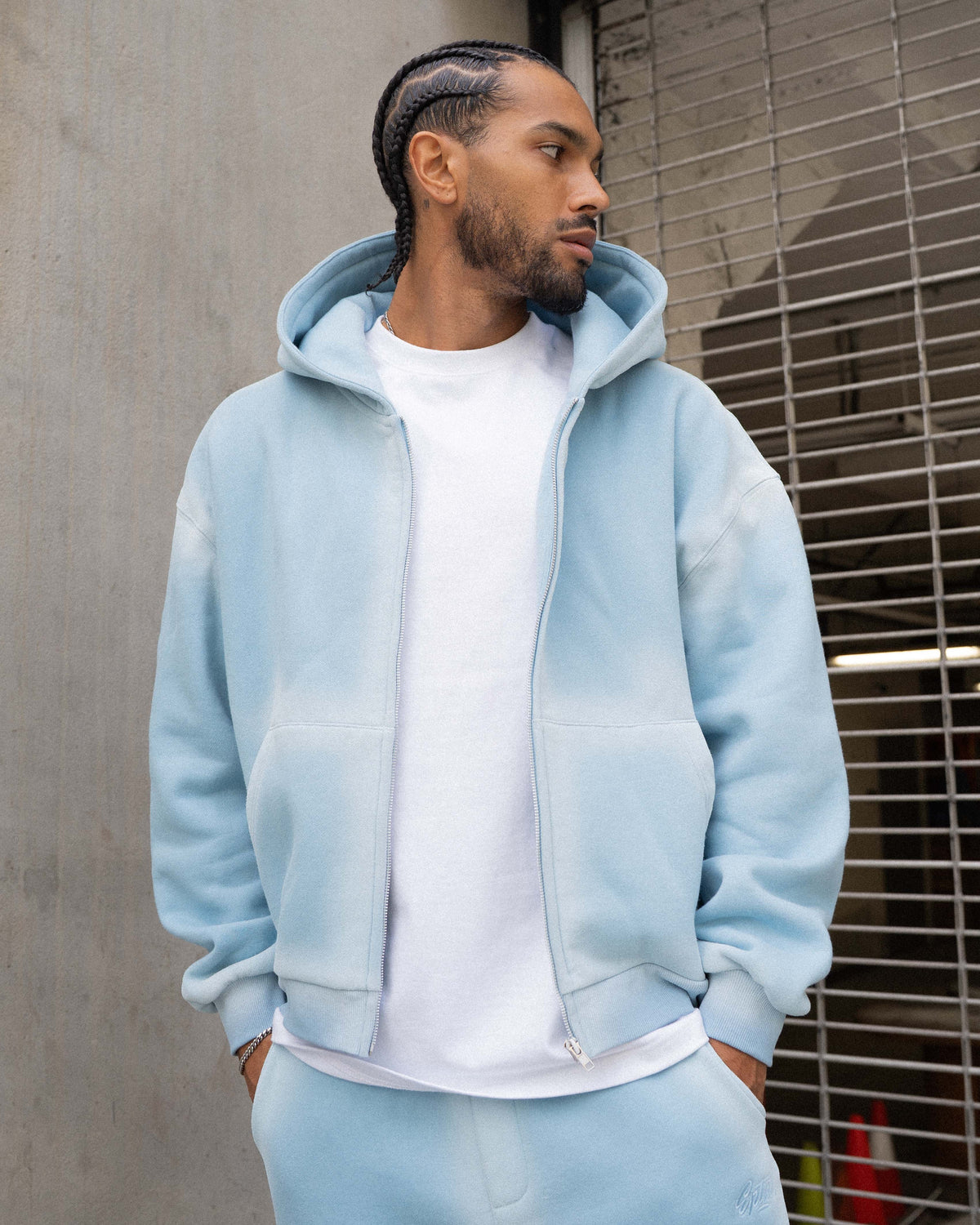 EPTM Baylor Zip Up Hoodie - Sky Blue