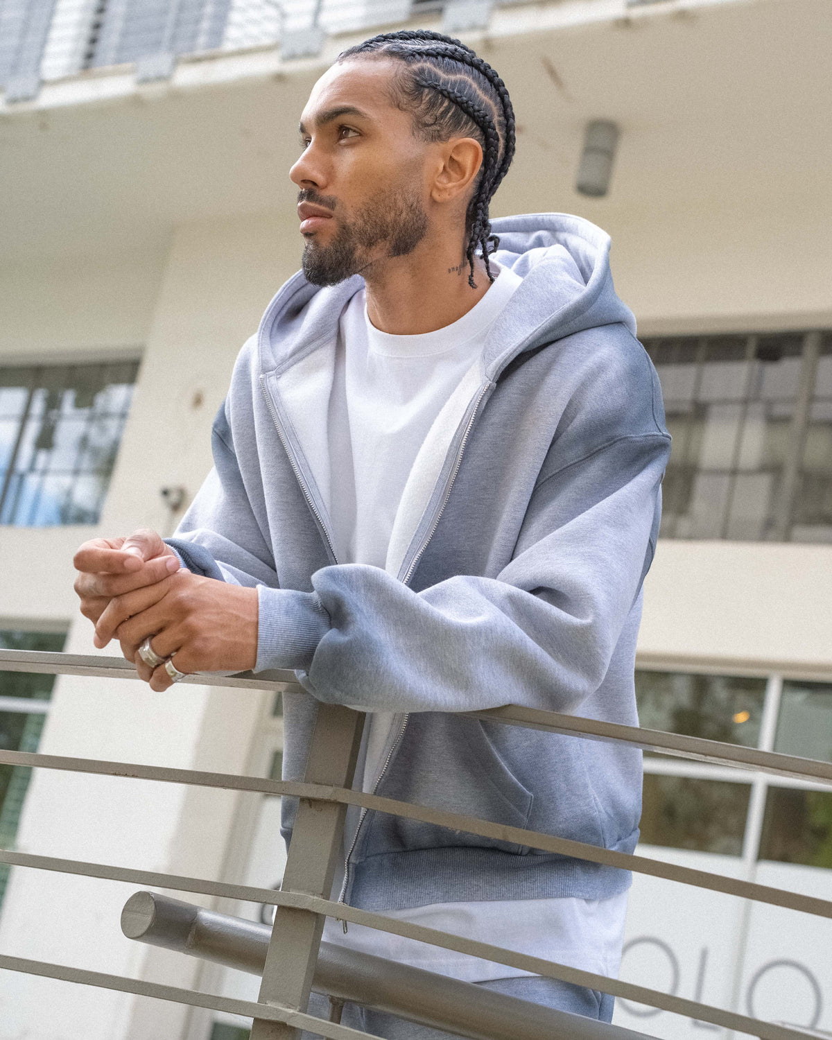 EPTM Baylor Zip Up Hoodie -  Heather Grey