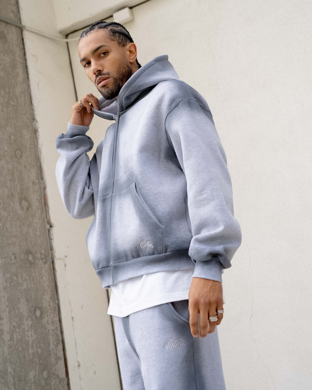 EPTM Baylor Zip Up Hoodie -  Heather Grey