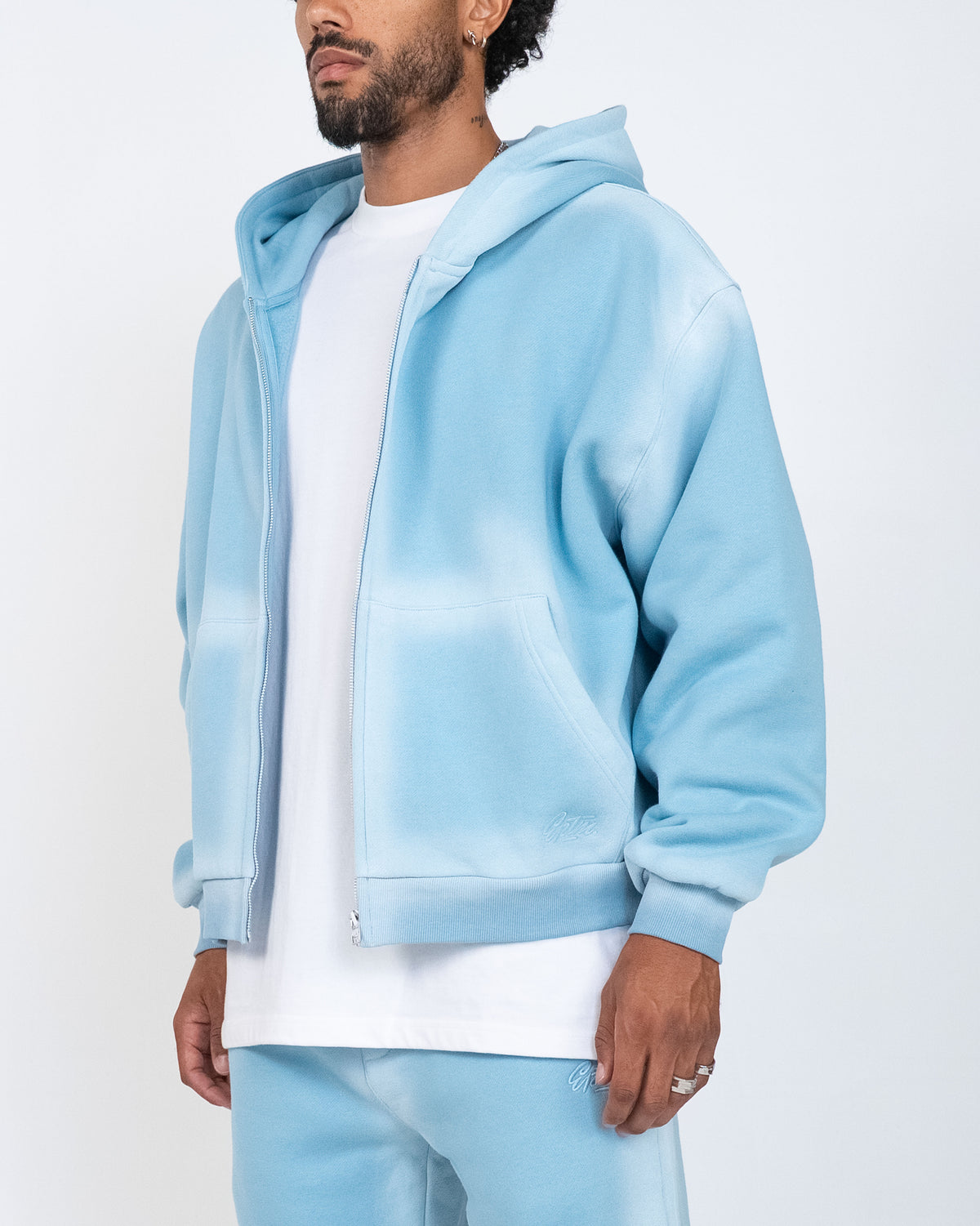 EPTM Baylor Zip Up Hoodie - Sky Blue