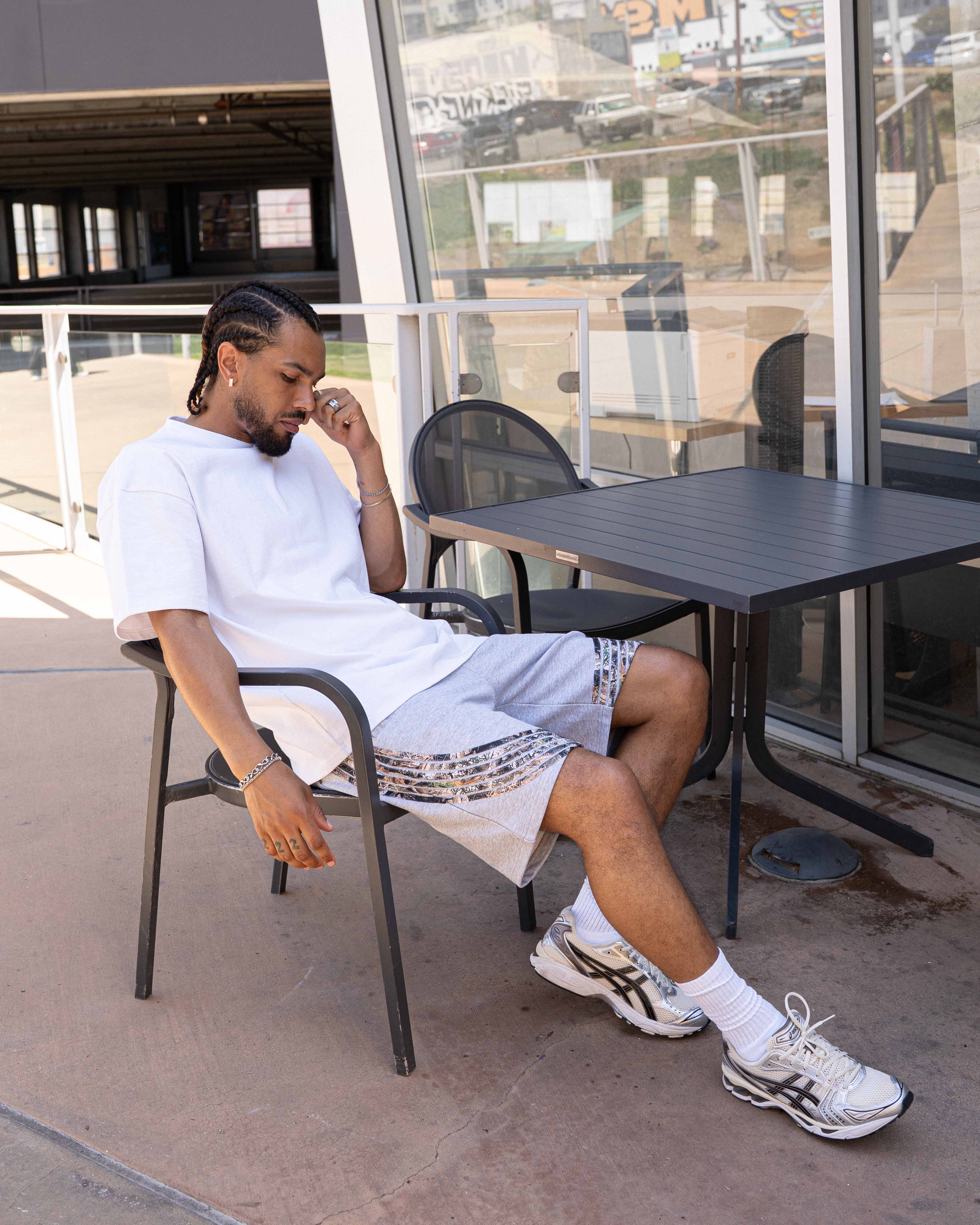 EPTM CAMO HIGHLAND SHORTS - HEATHER GREY