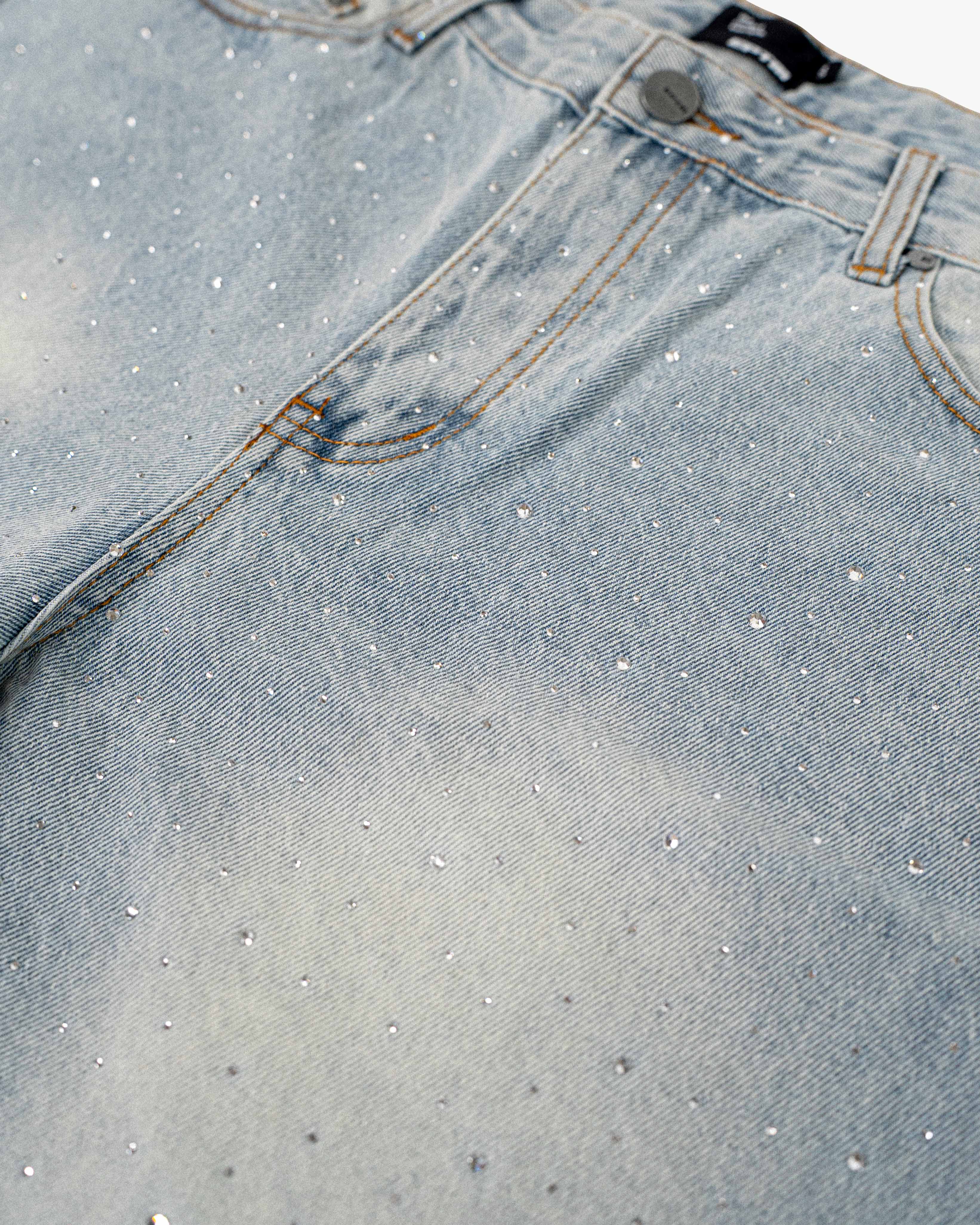 EPTM Crystal Denim Shorts - Blue