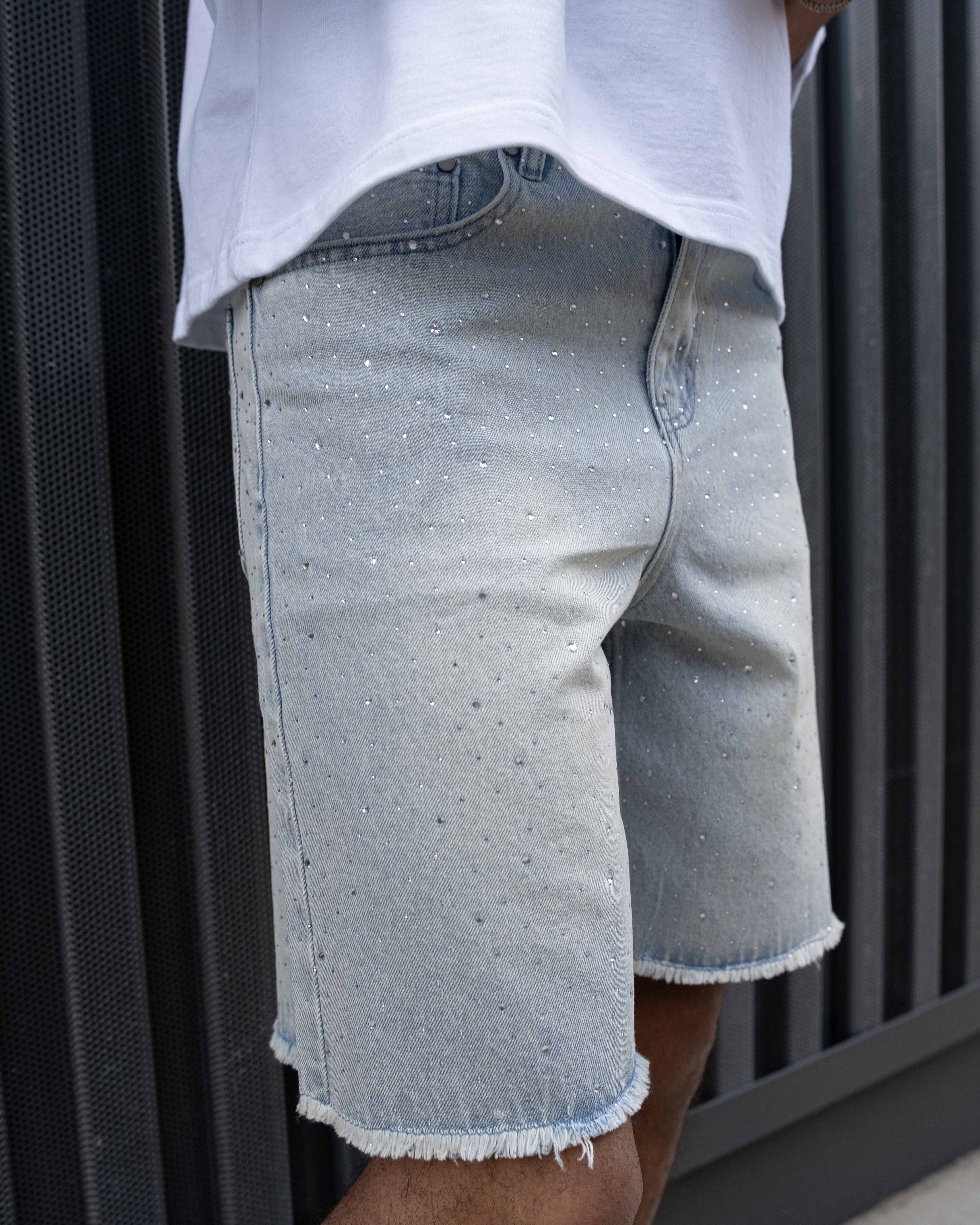 EPTM Crystal Denim Shorts - Blue