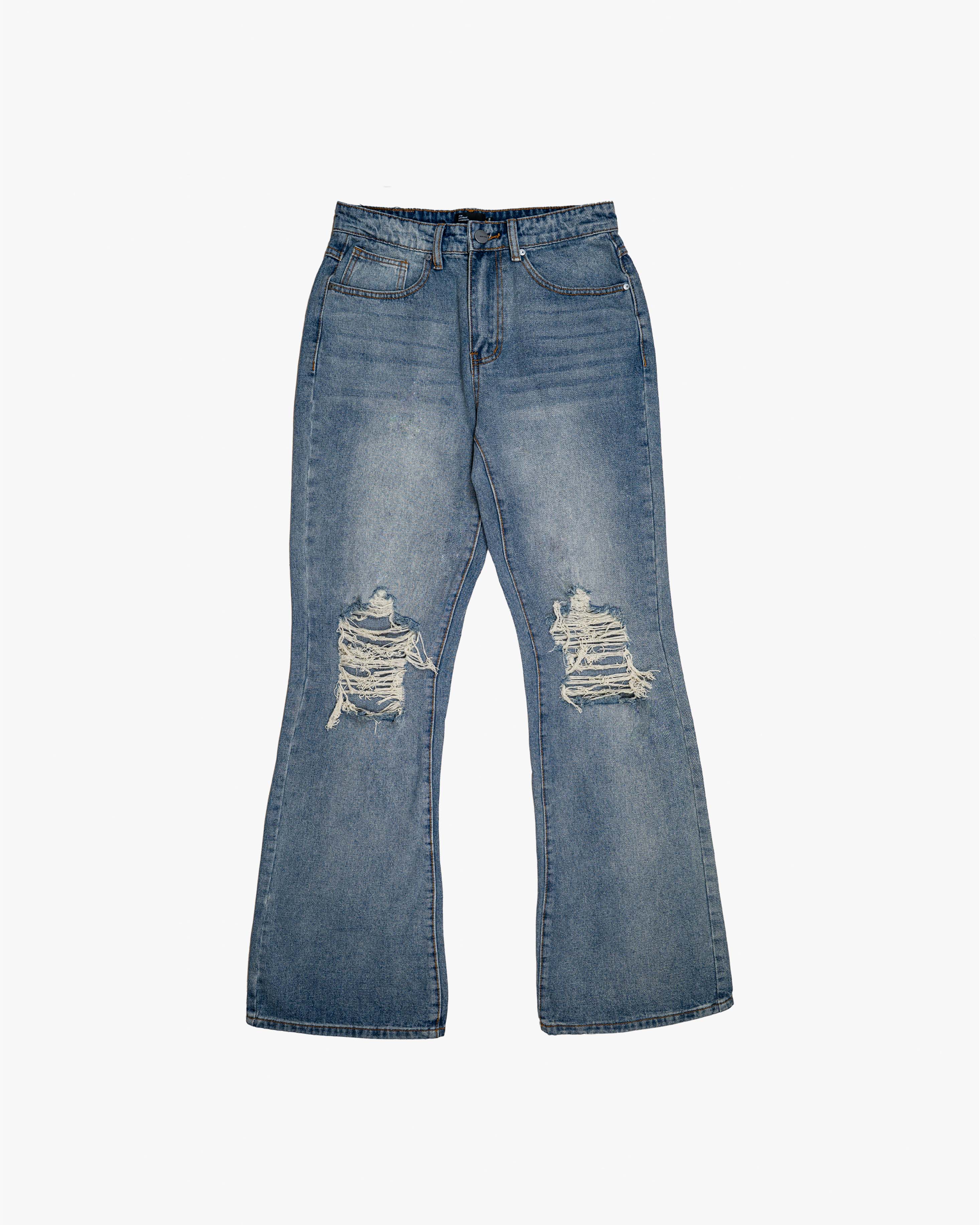 EPTM DISTRESSED BASIC JEANS - DENIM BLUE