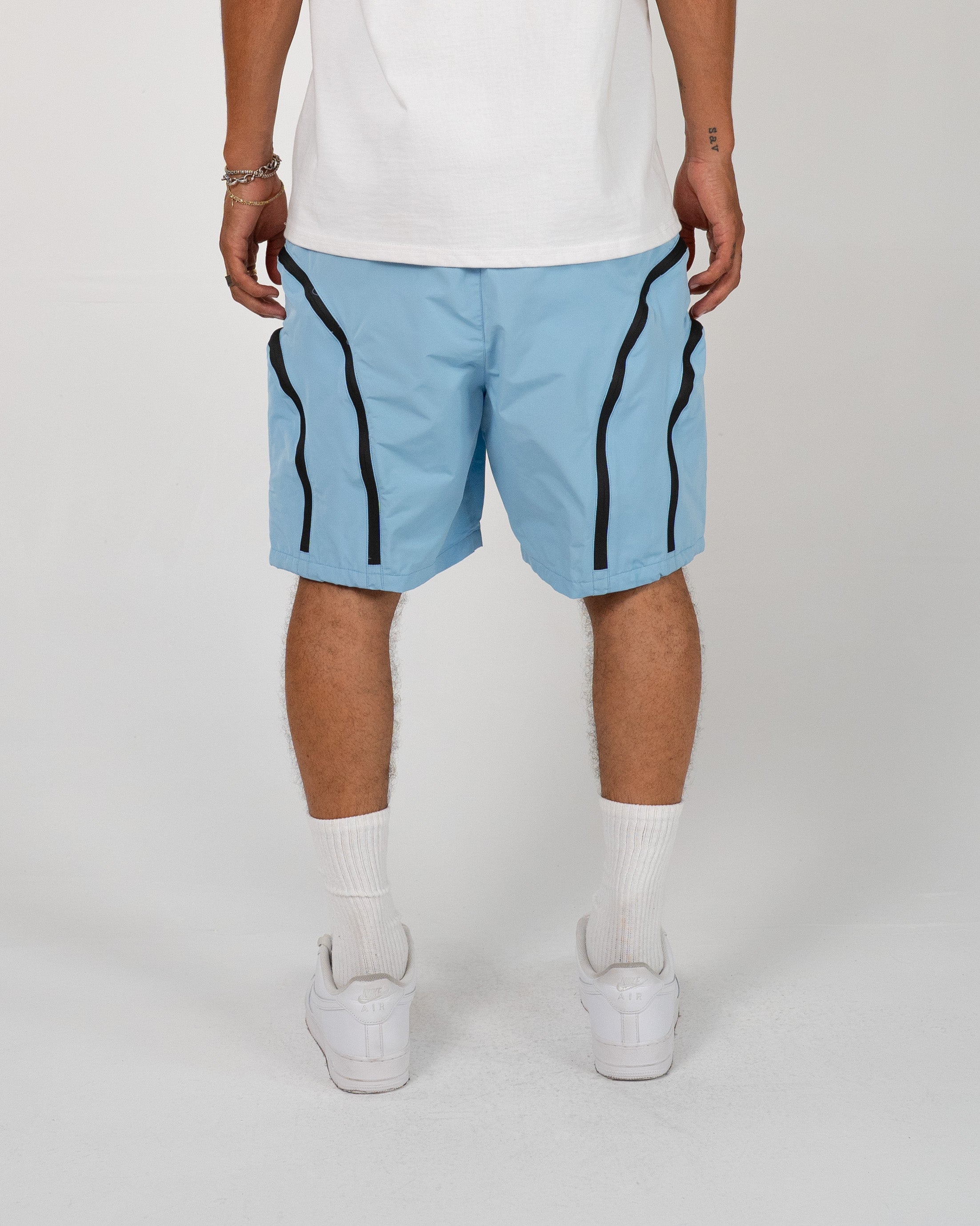 EPTM Double Zip Shorts - Sky Blue