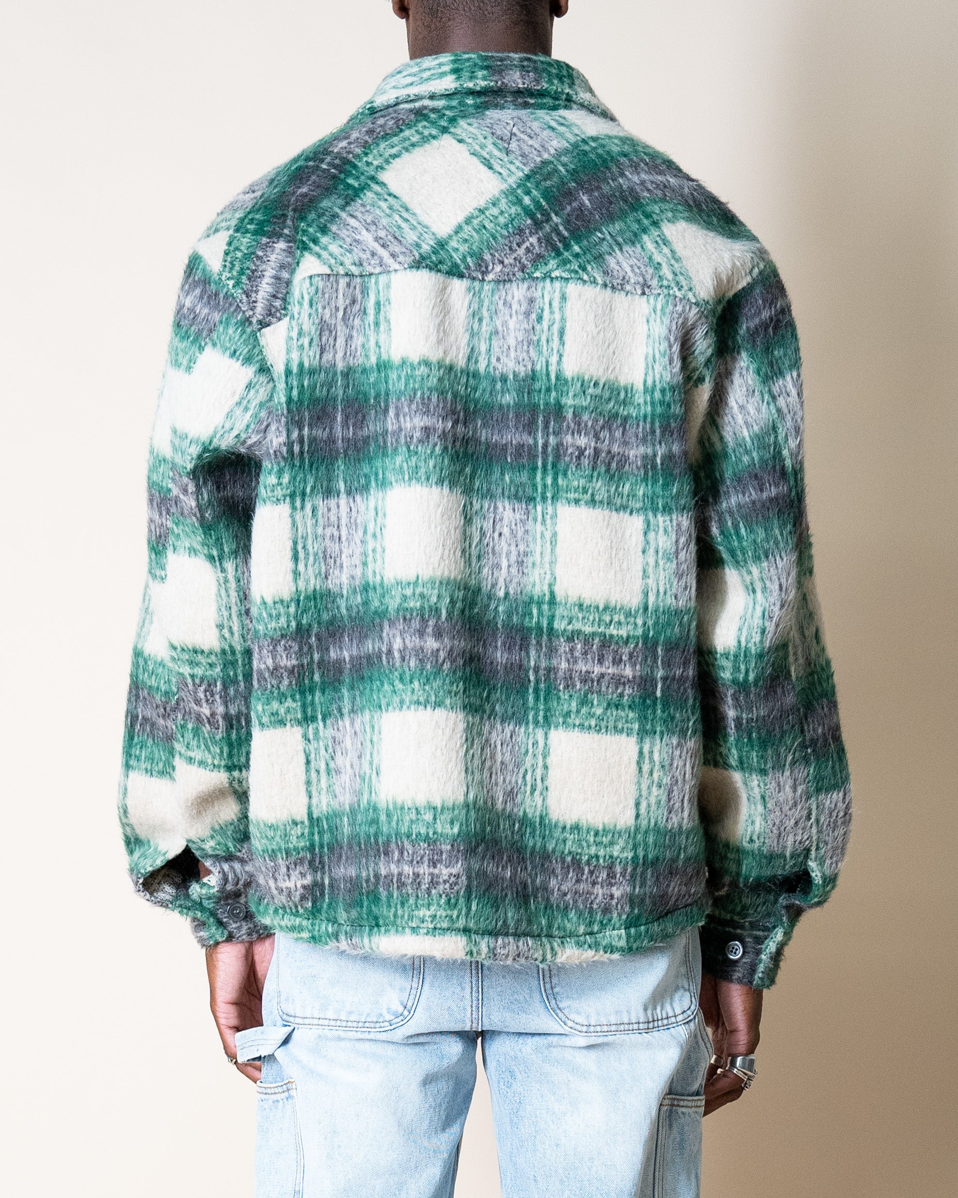 EPTM SIDE SLIT FLANNEL- GREEN