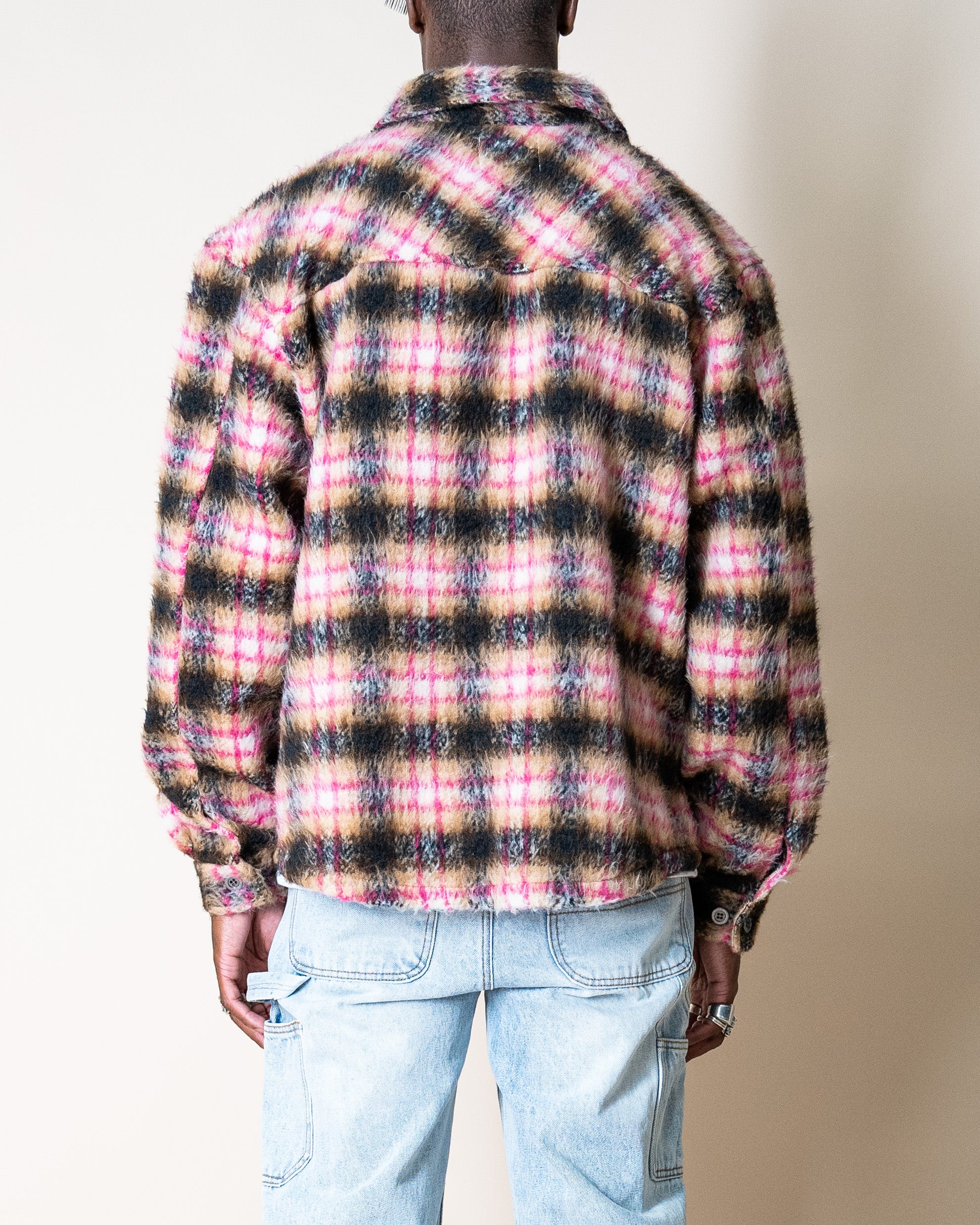 EPTM SIDE SLIT FLANNEL- PINK