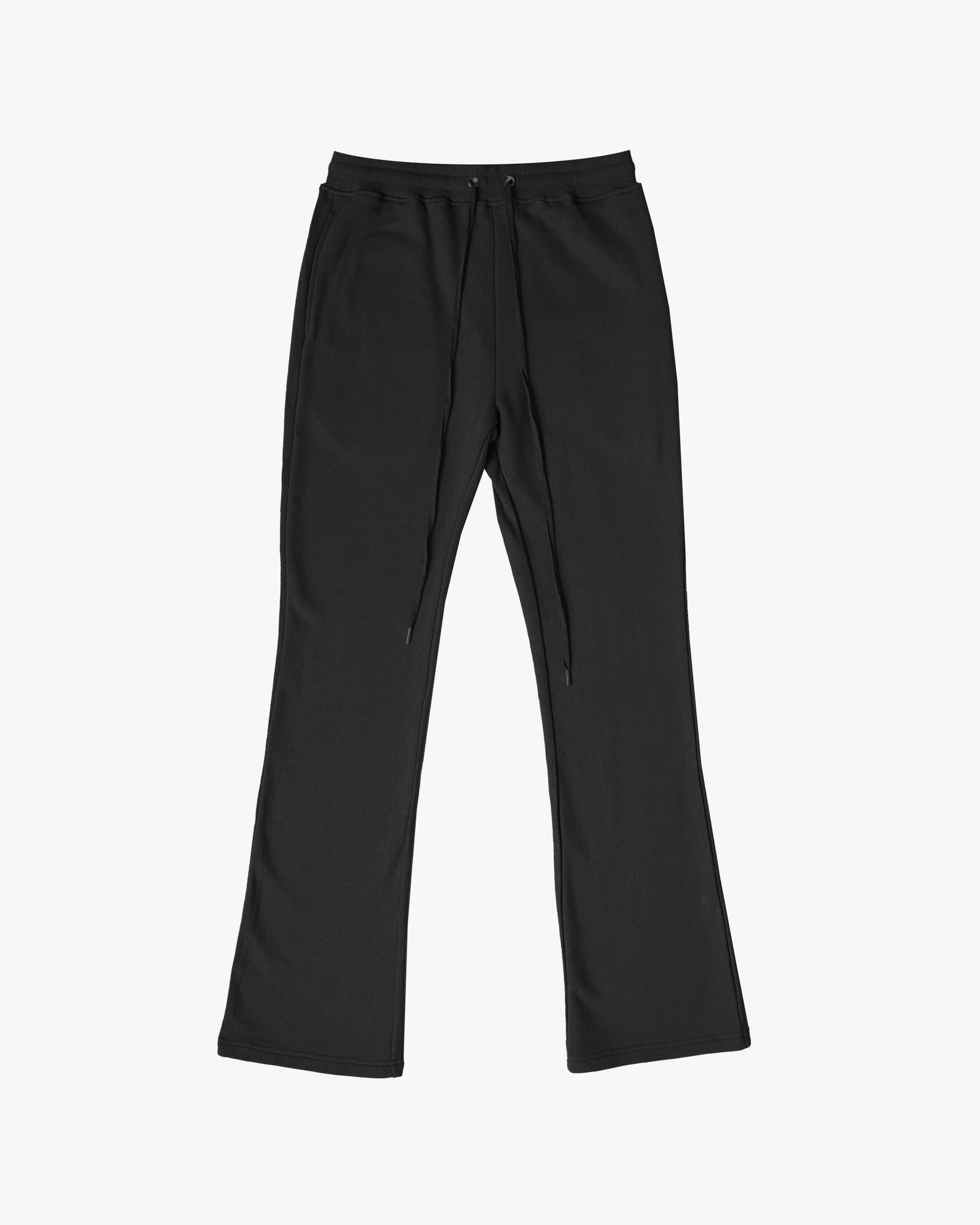 Cozy Flared Sweatpants (Black / Cream)