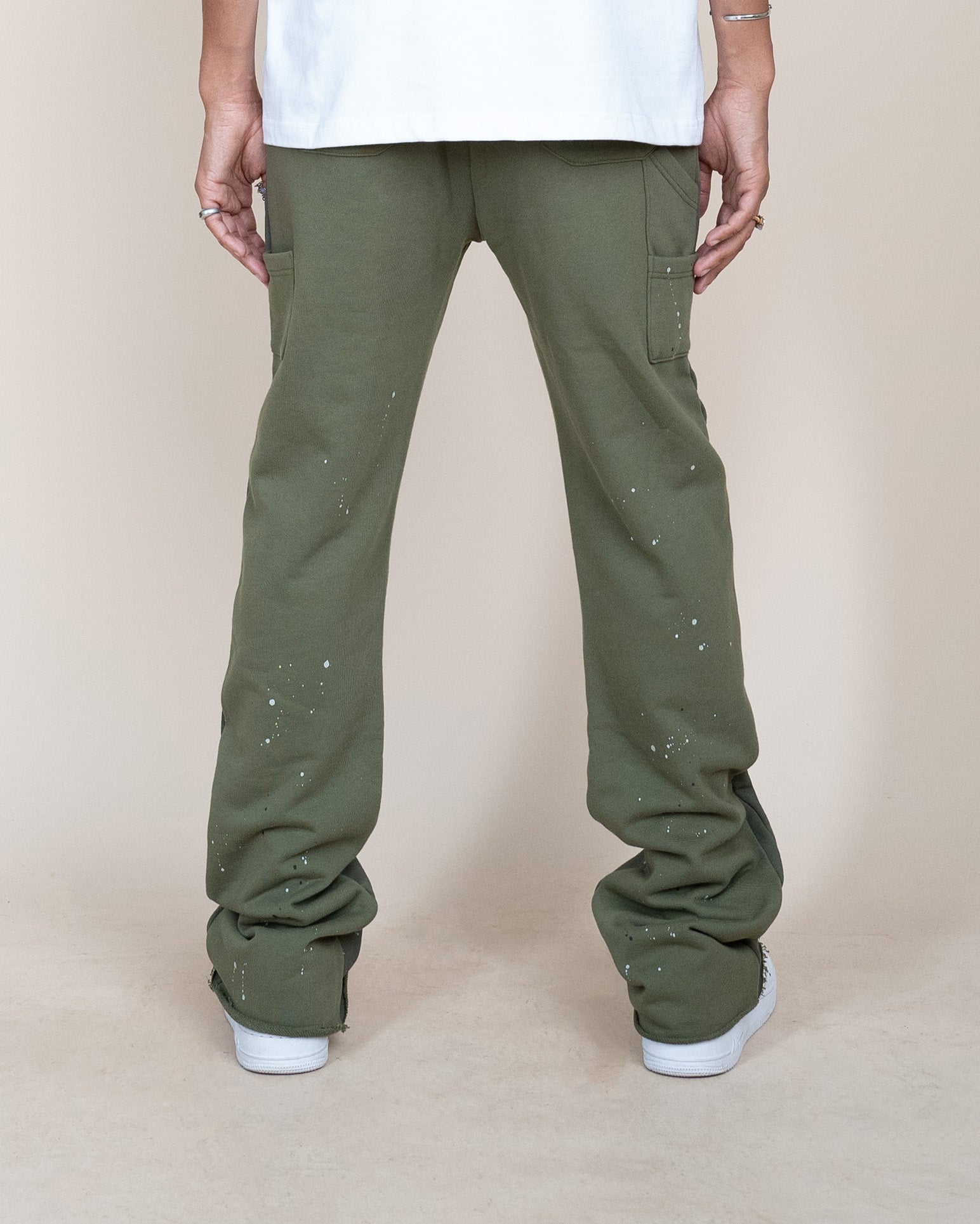 EPTM FRENCH TERRY CARPENTER PANTS - OLIVE