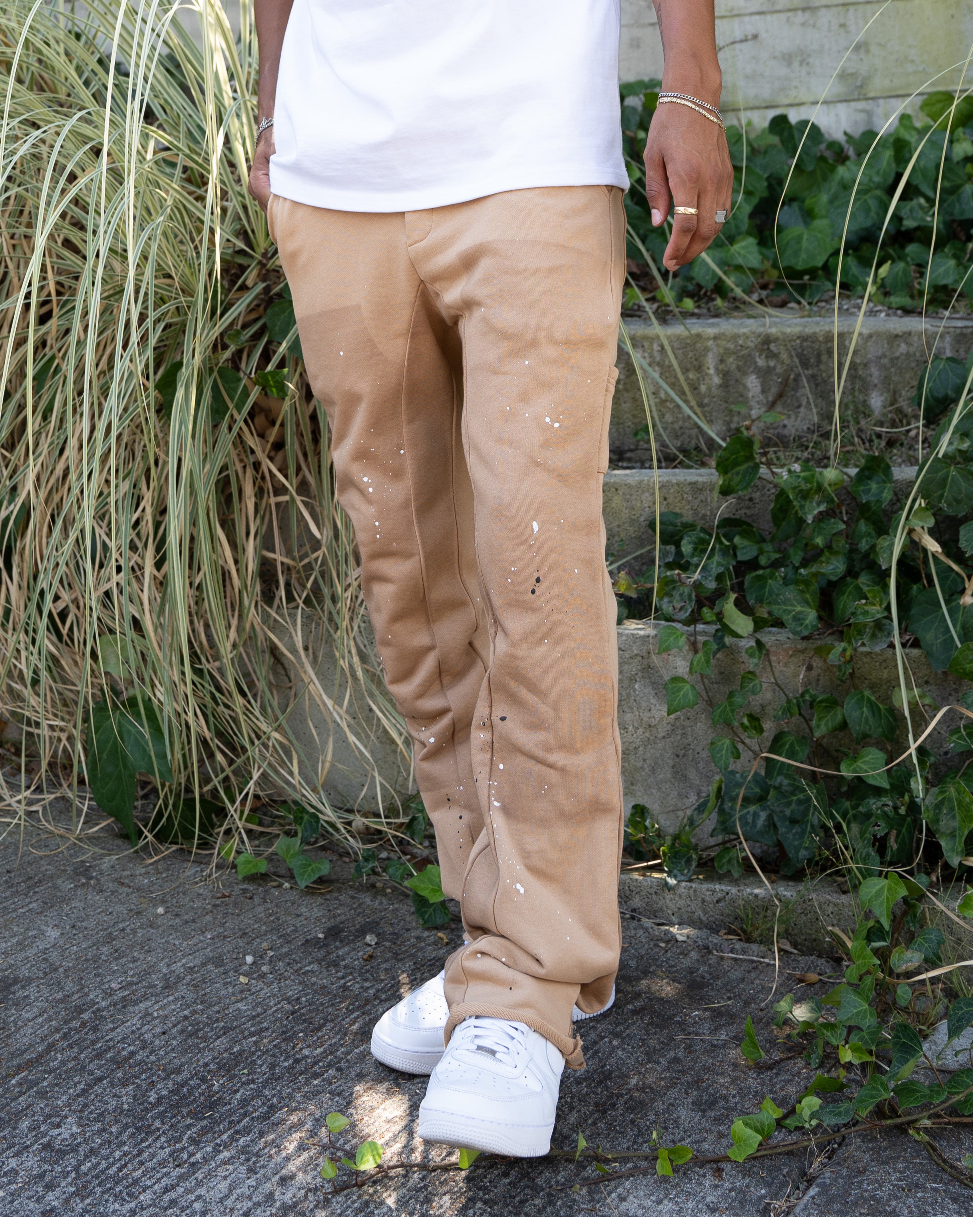 EPTM FRENCH TERRY CARPENTER PANTS - KHAKI