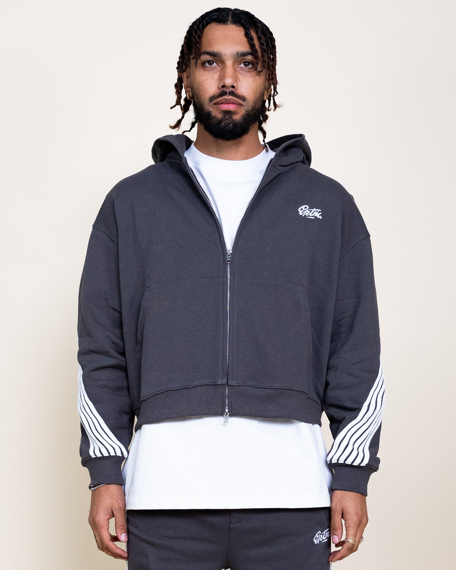 EPTM HIGHLAND ZIP UP HOODIE - CHARCOAL