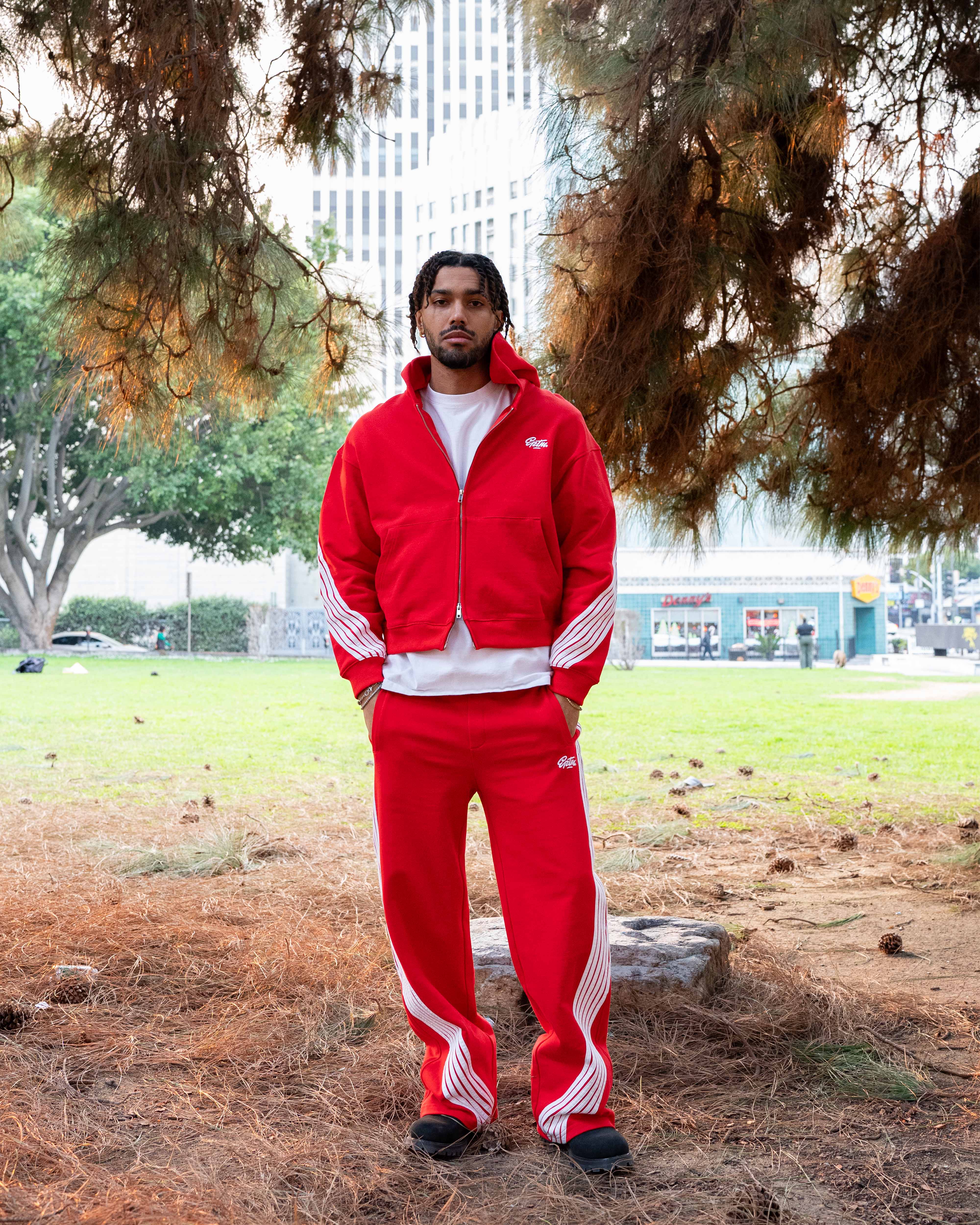 EPTM HIGHLAND ZIP UP HOODIE - RED